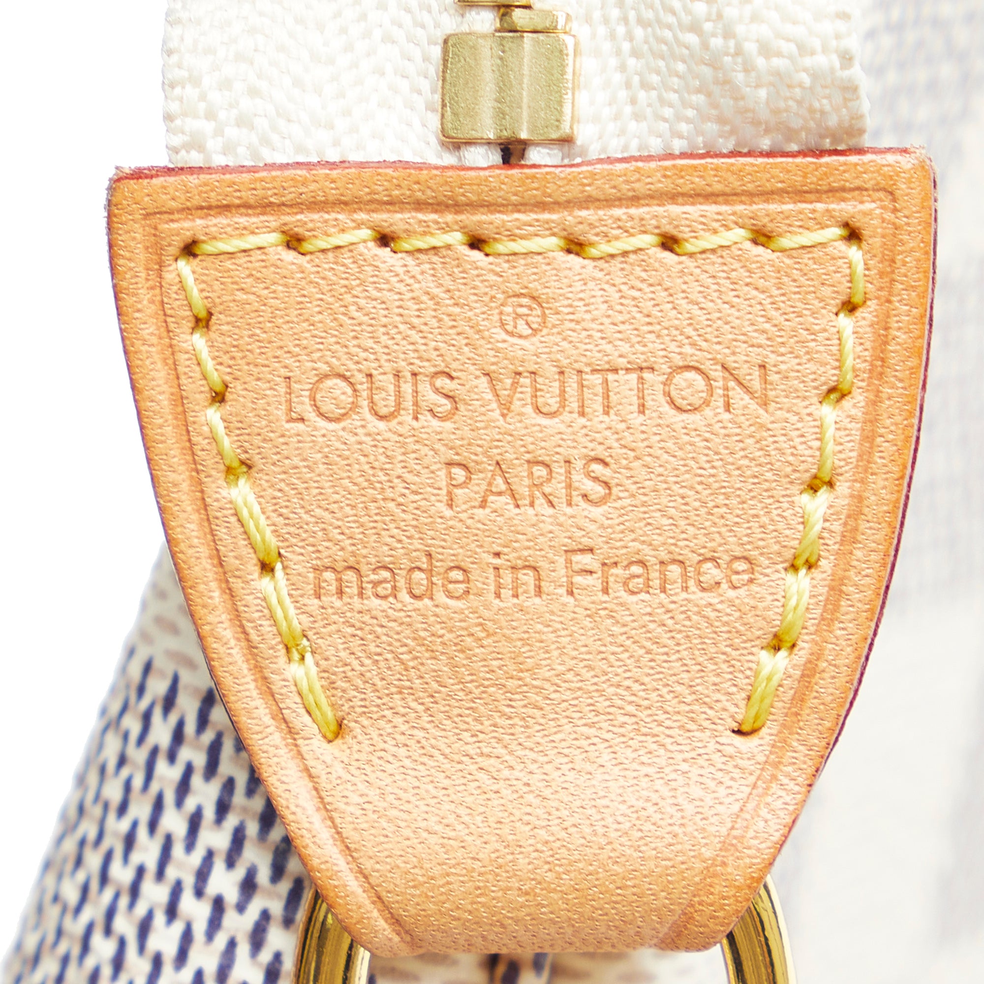 LOUIS VUITTON Damier Azur Mini Pochette Accessoires White/Blanc