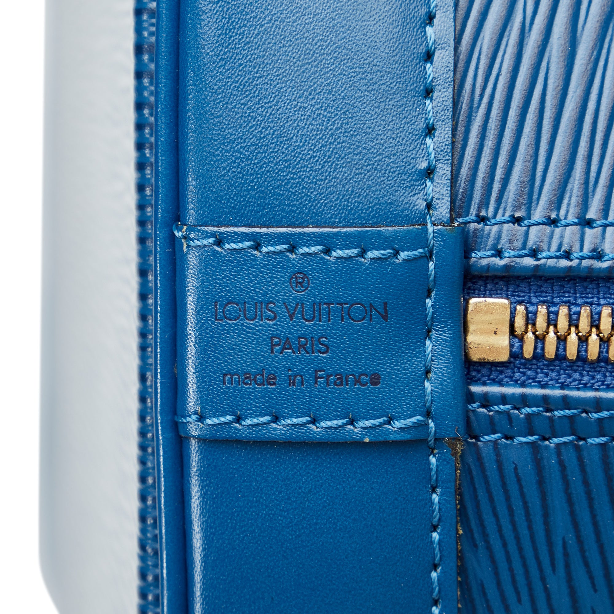 Louis Vuitton Alma Handbag Purse Blue Epi M52145 MI0939 JP