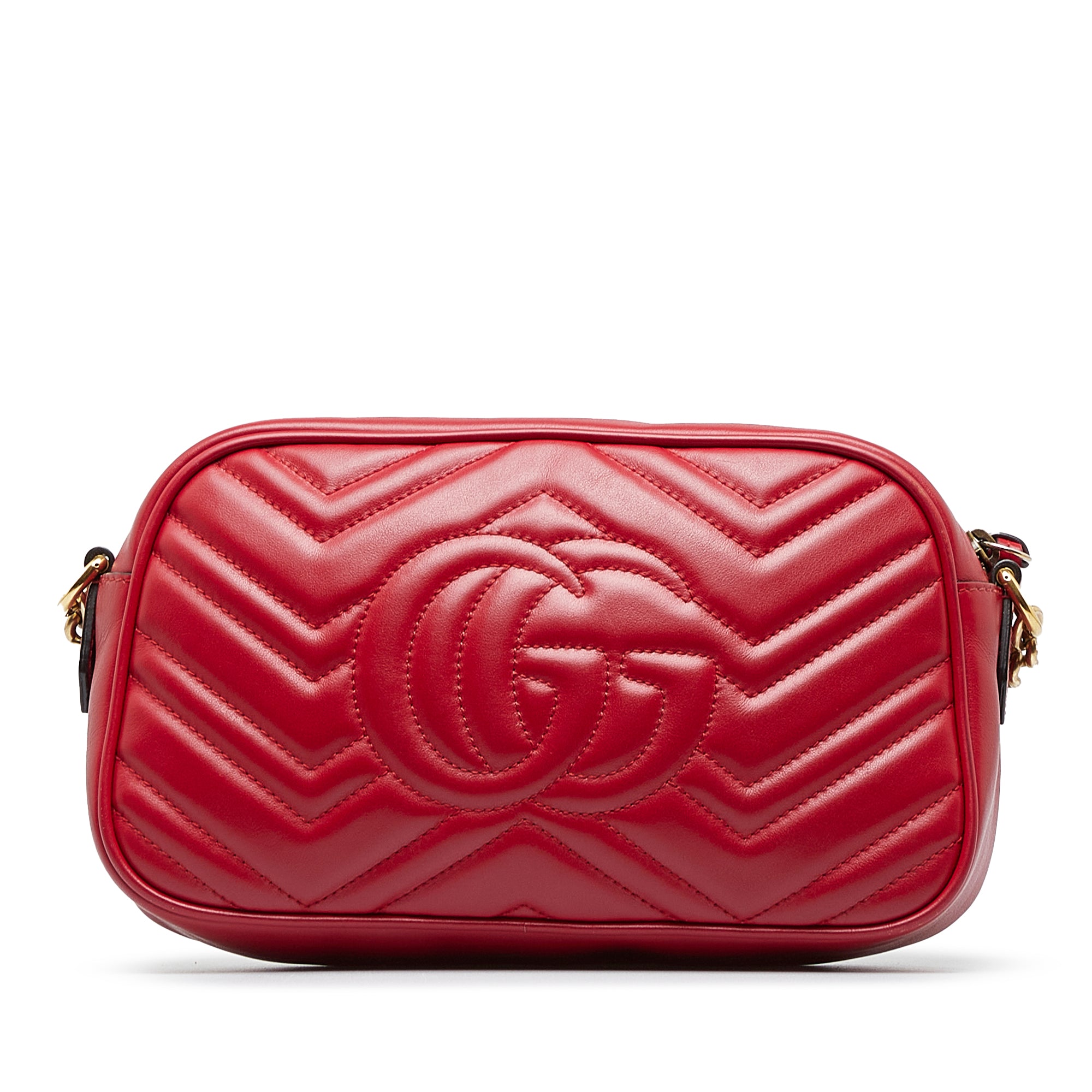 GUCCI GG Marmont Small Shoulder Bag Red