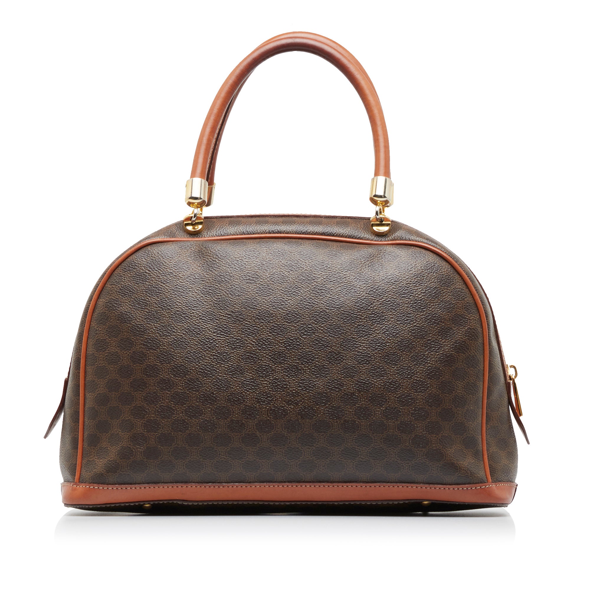 Brown Celine Macadam Dome Handbag