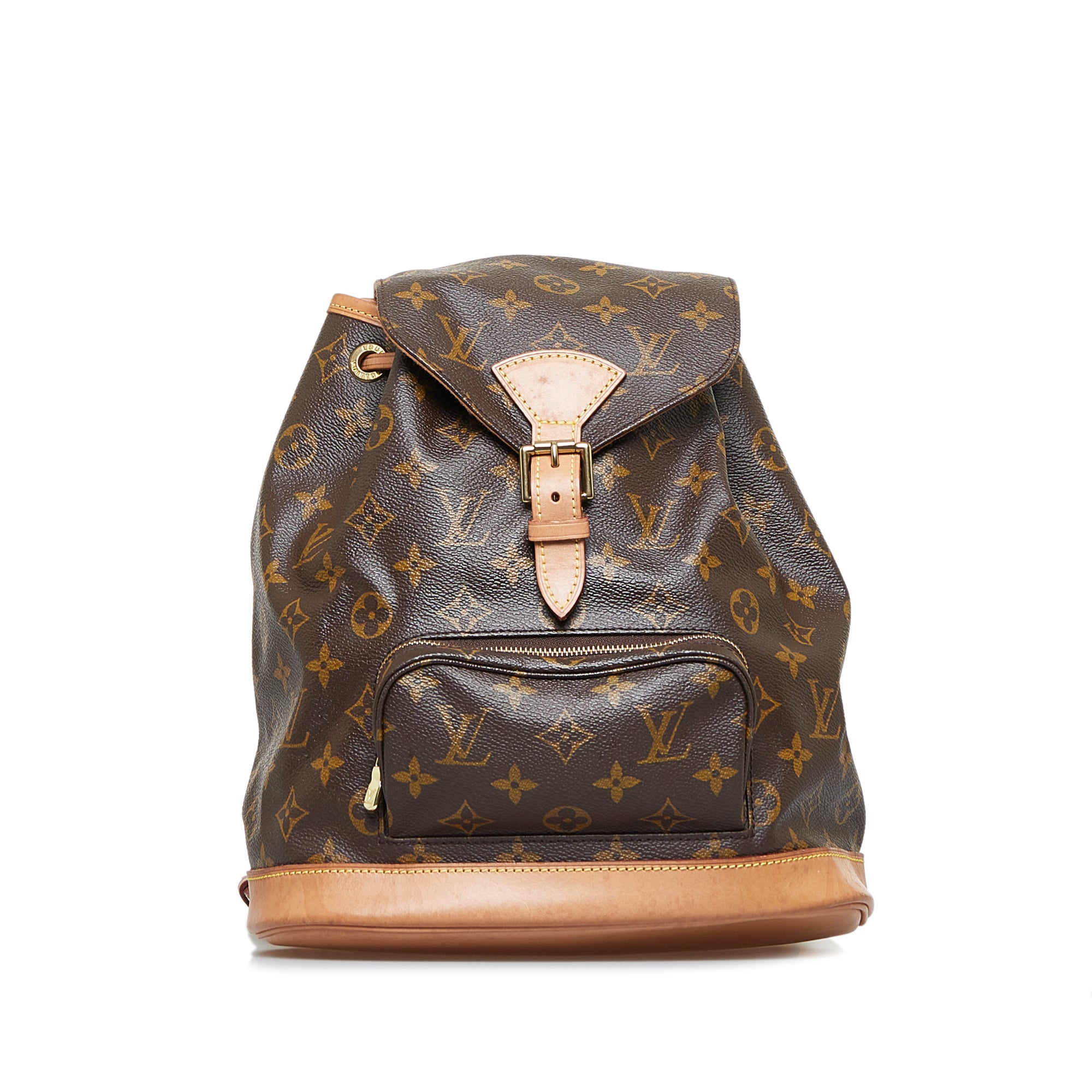 Louis Vuitton Montsouris Mm Backpack (Authentic Pre-Owned) Leather Bags  Brown