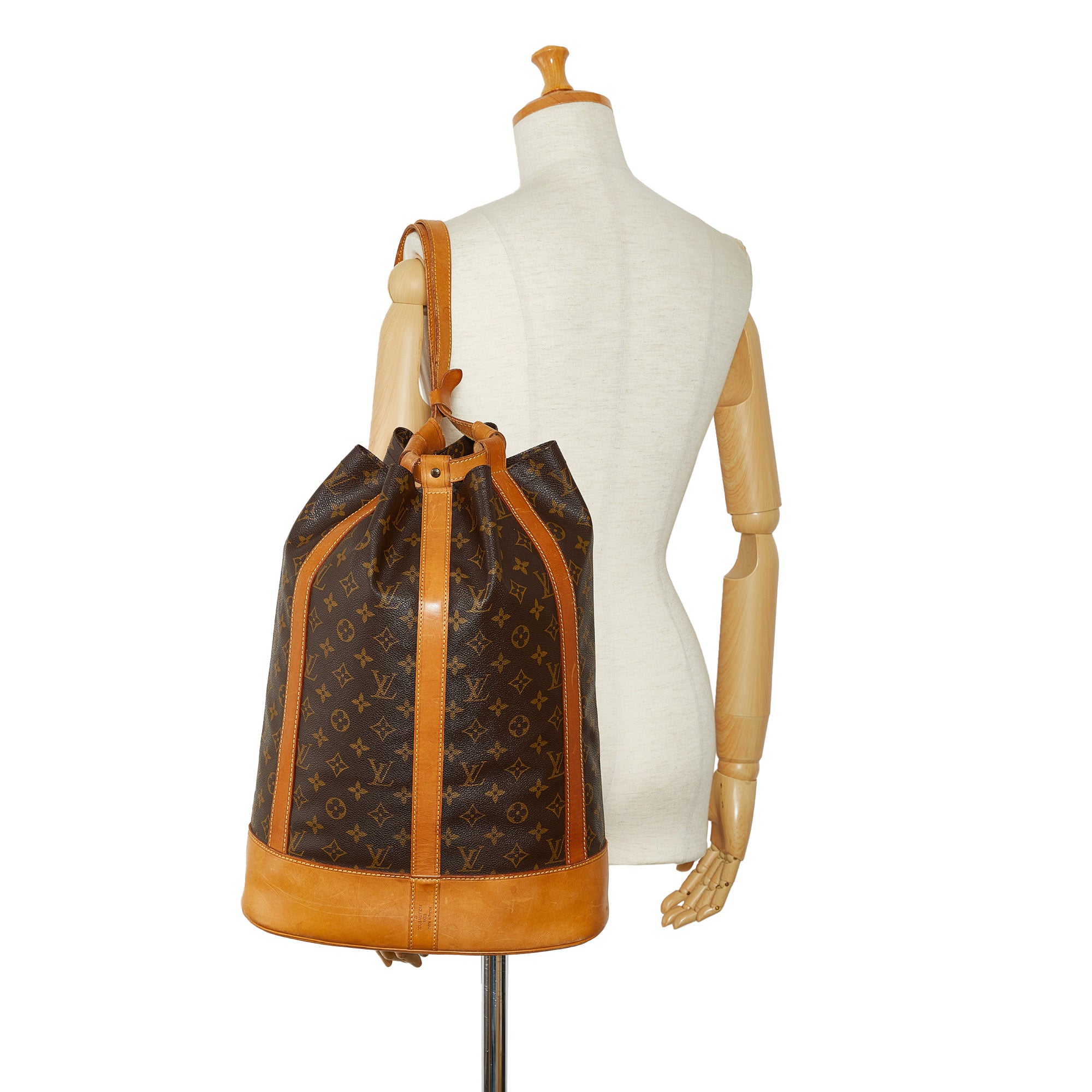 Louis Vuitton Randonnee Backpack Chevron Canvas Gm Brown, Multicolor
