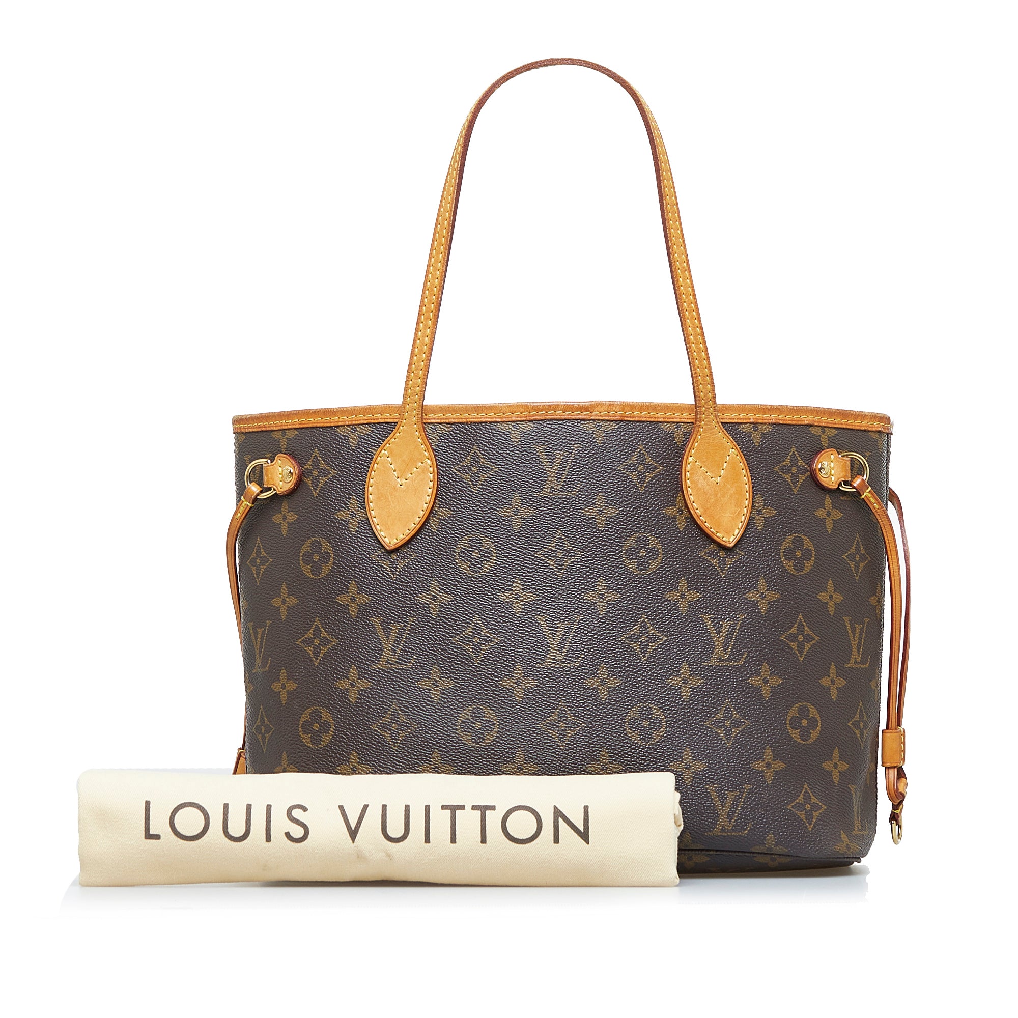 Louis Vuitton Neverfull PM Monogram Canvas Tote Bag Brown