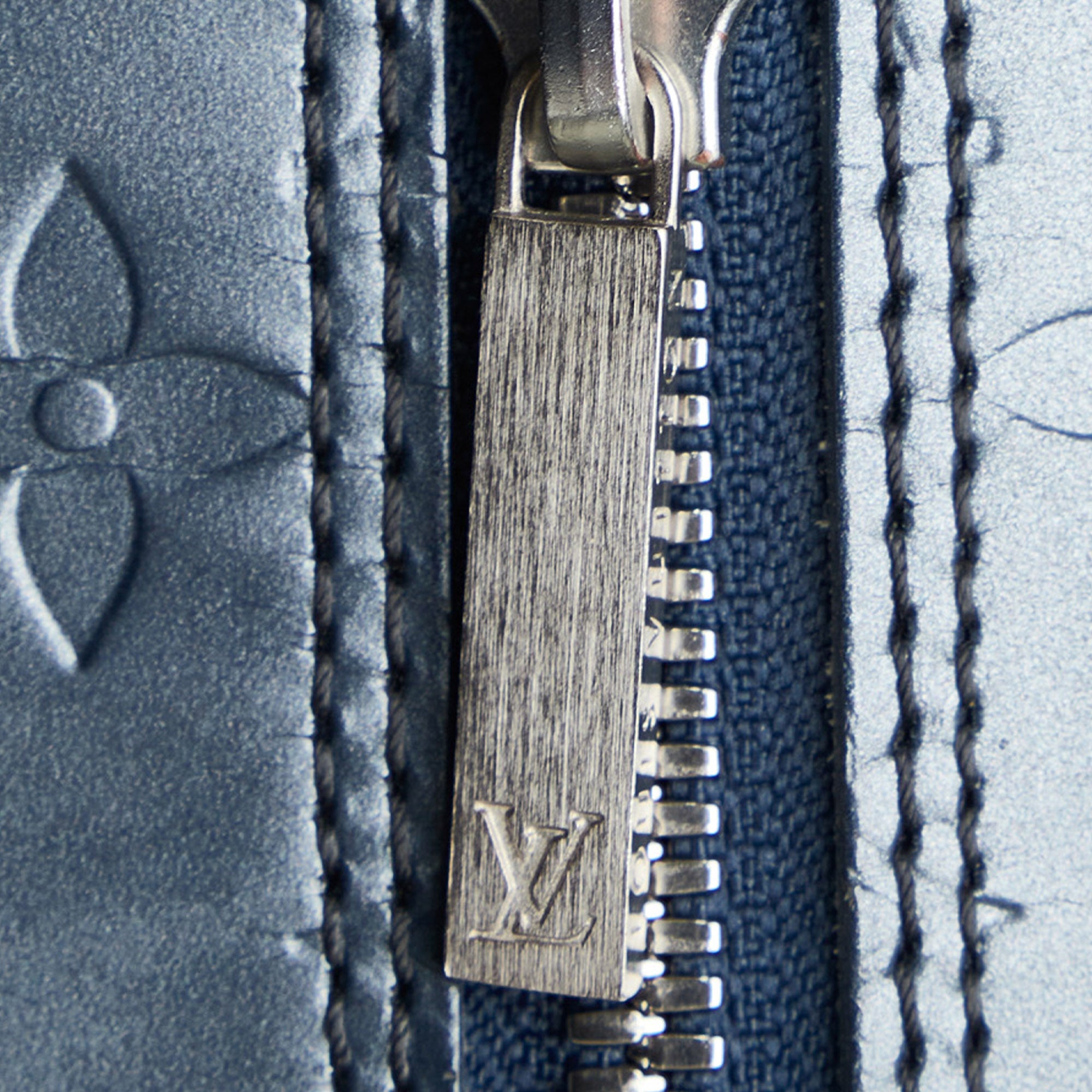 Louis Vuitton Blue Monogram Mat Shelton Leather Pony-style