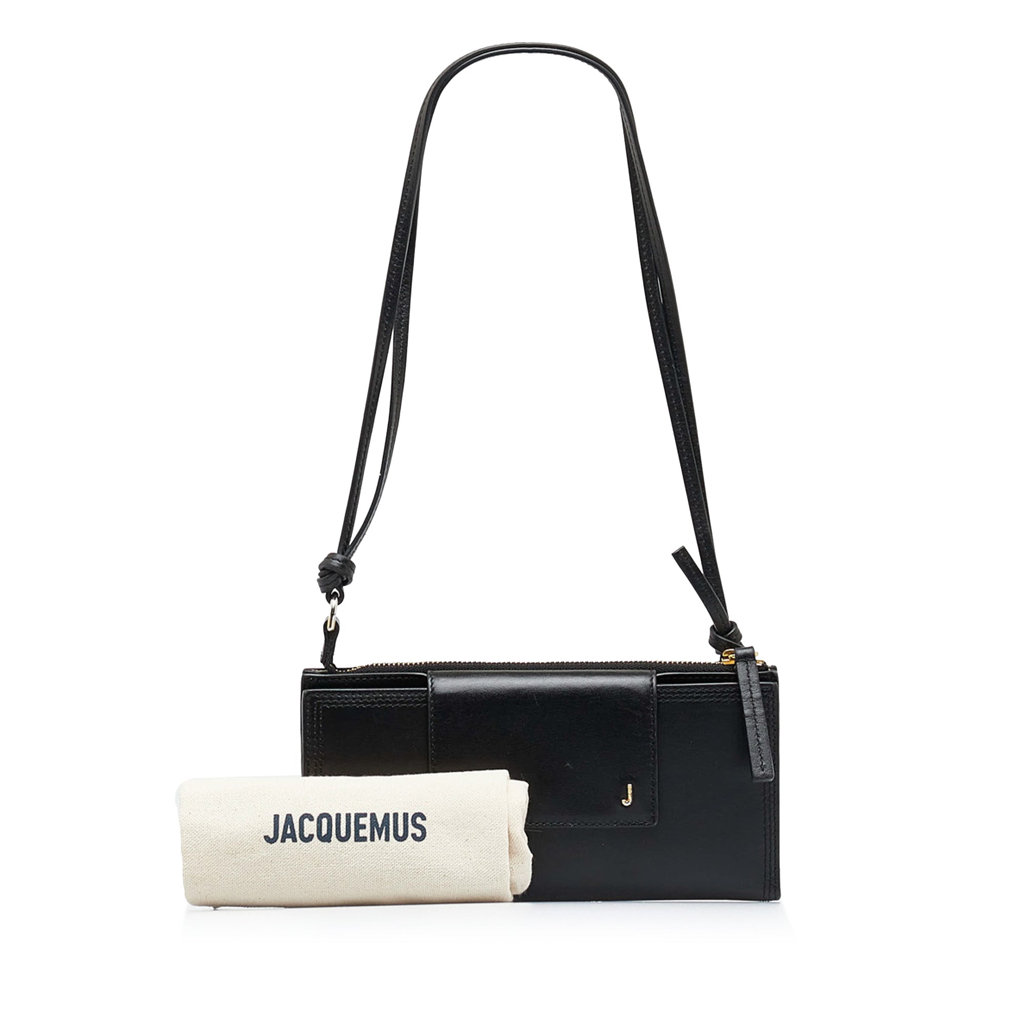 Jacquemus - Authenticated Le Bambino Handbag - Patent Leather Brown Plain For Woman, Very Good condition