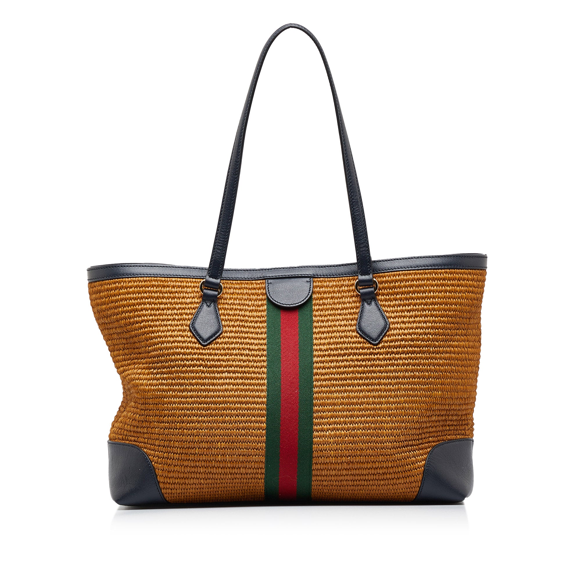 Ophidia GG Mini Leather Trimmed Tote Bag in Brown - Gucci