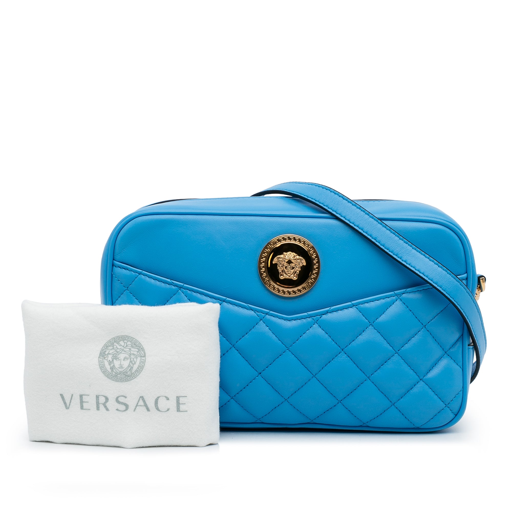 Versace Medusa Palazzo Camera Bag in Blue