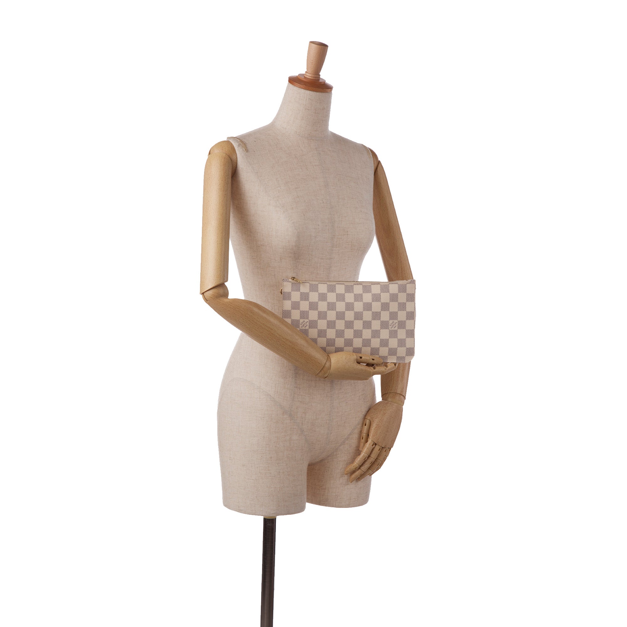 Louis Vuitton Damier Azur Neverfull Pouch - White Clutches, Handbags -  LOU809797