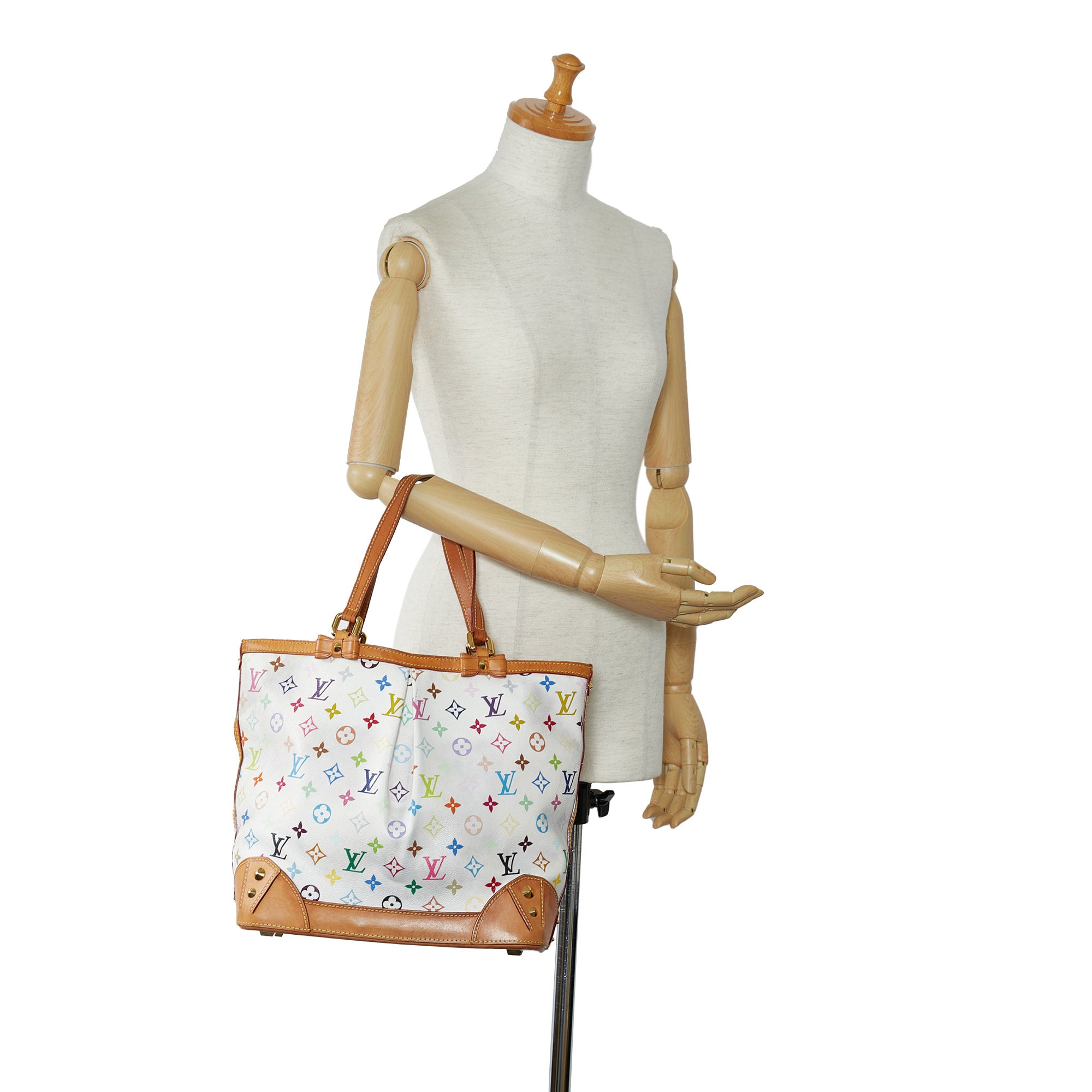 Louis Vuitton Sharleen MM Tote Bag in White Multicolore Monogram 2011 For  Sale at 1stDibs
