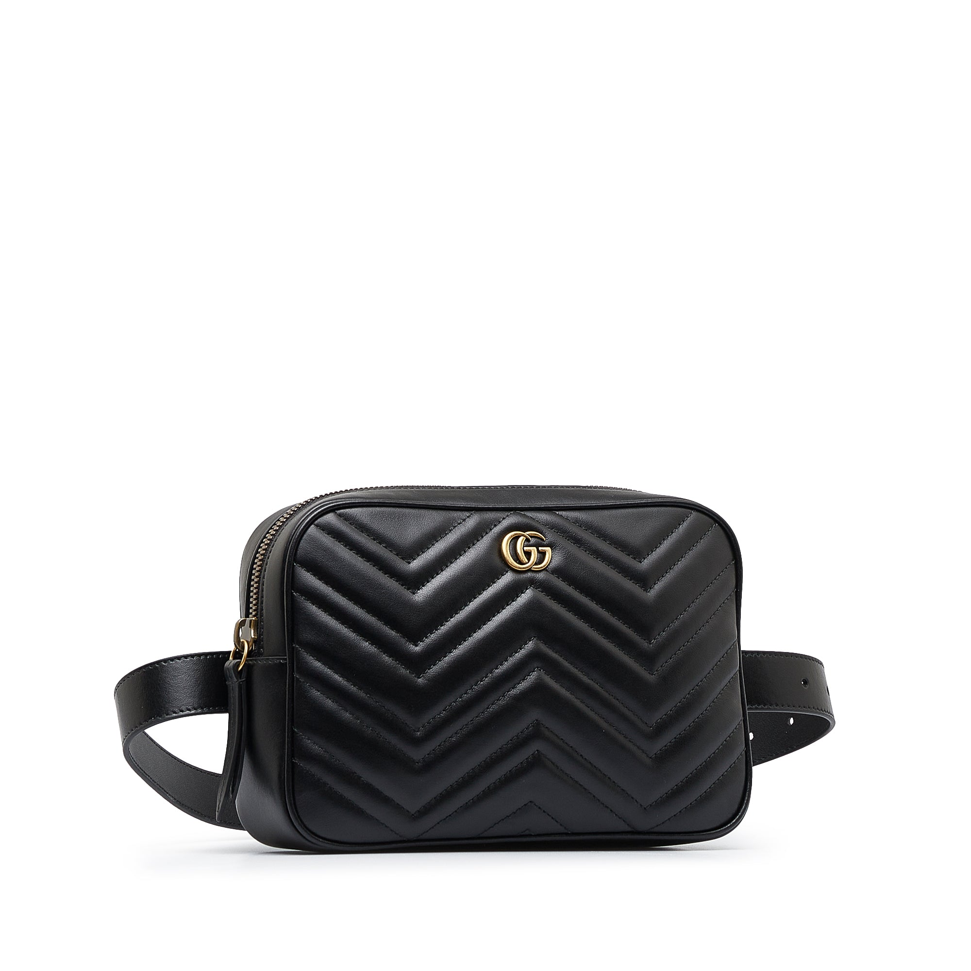 Gucci - Authenticated Marmont Clutch Bag - Velvet Black Plain for Women, Very Good Condition