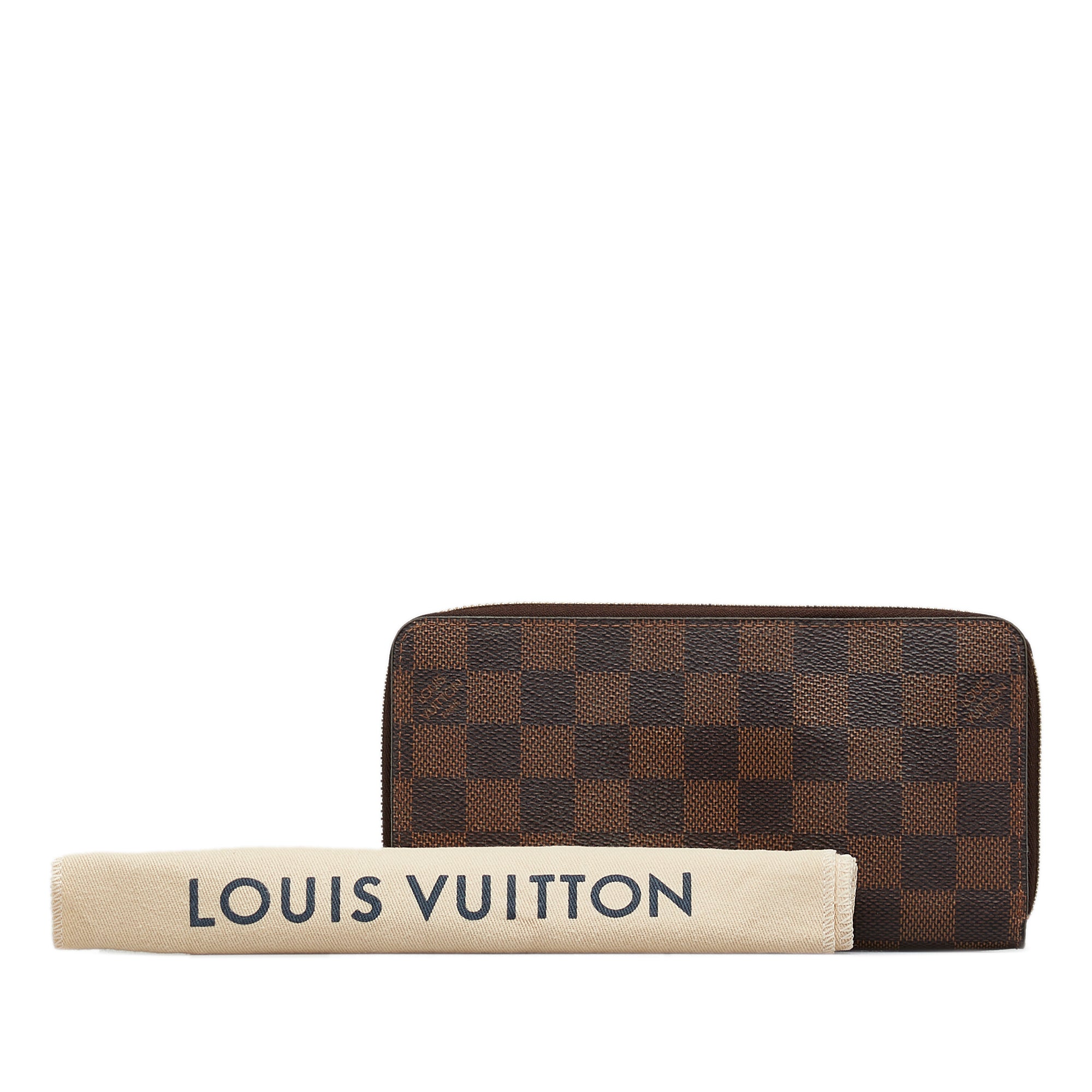 Brown Louis Vuitton Damier Ebene Zippy Wallet – Designer Revival