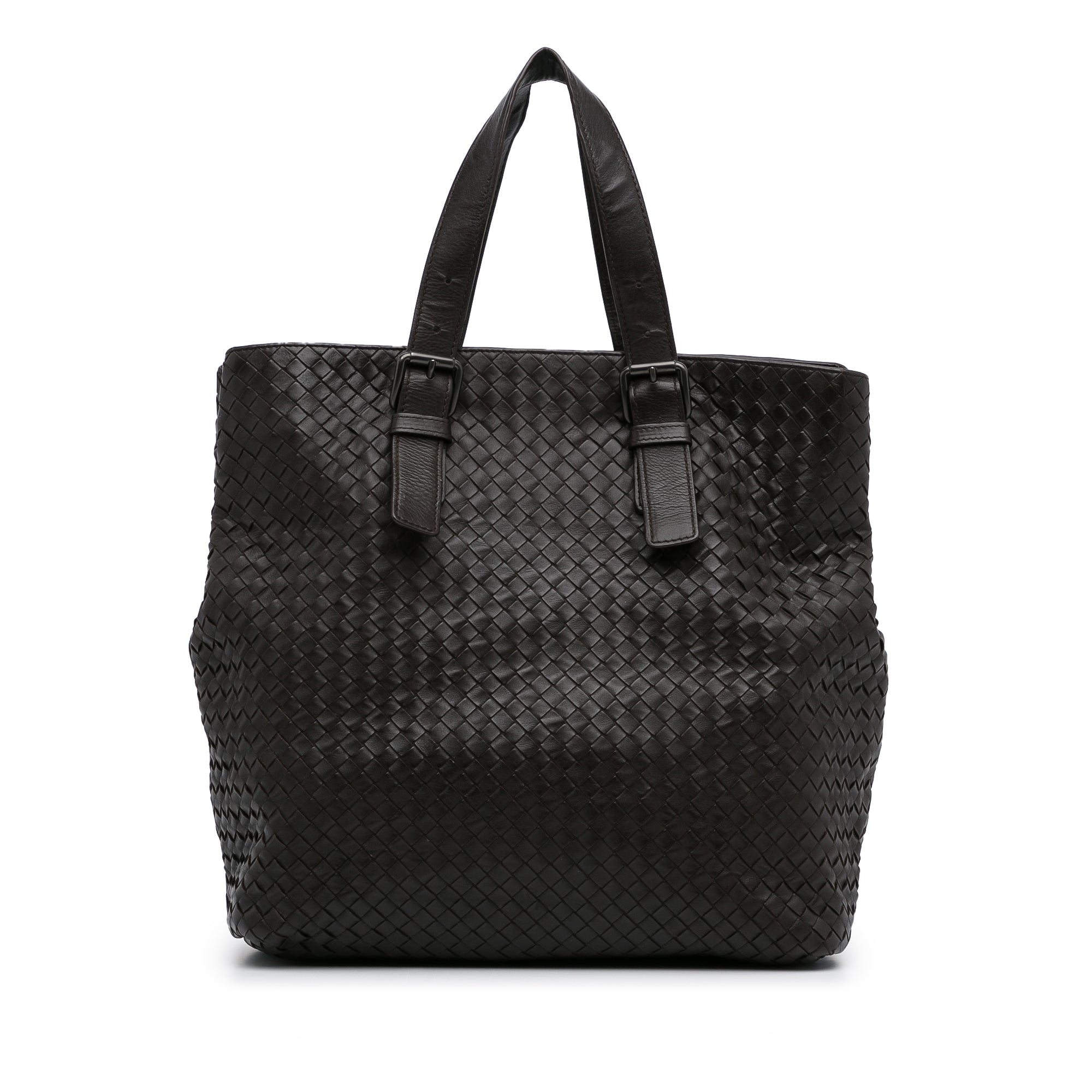 Bottega Veneta Black & Brown Leather Tote Bag