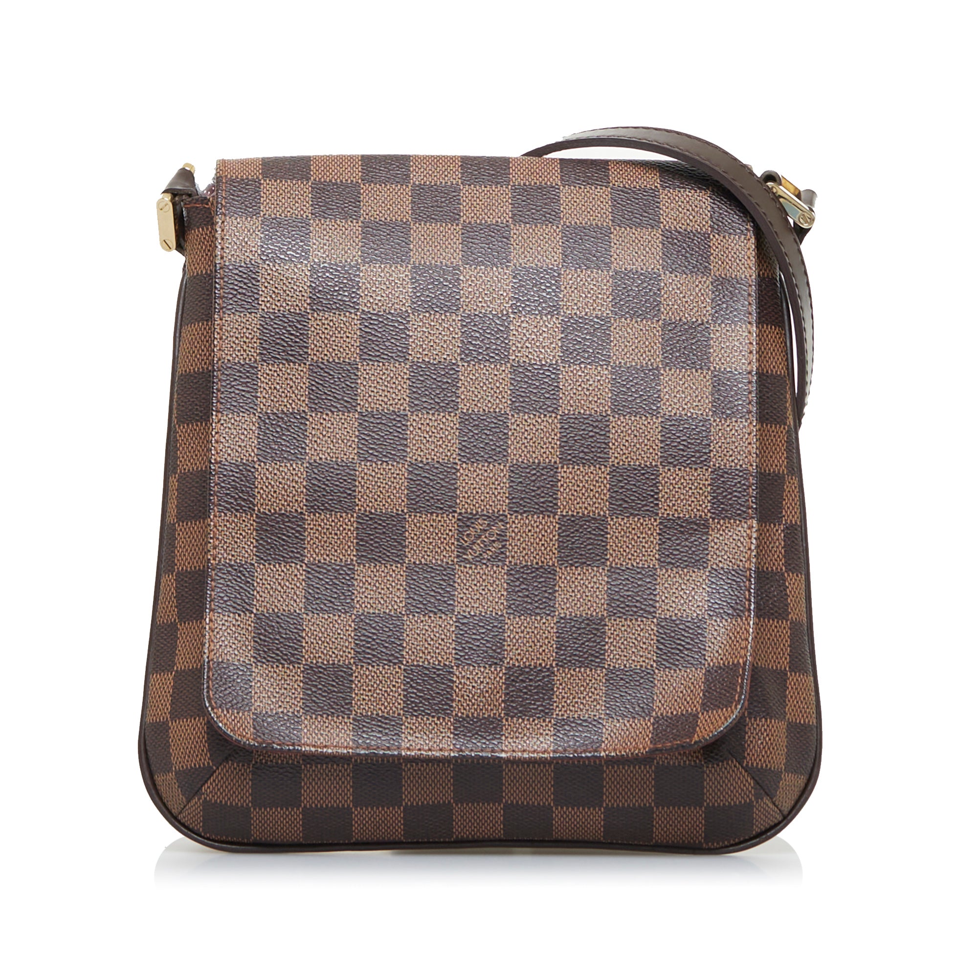 Louis+Vuitton+Musette+Salsa+Damier+Ebene+Crossbody+GM+Brown+Canvas