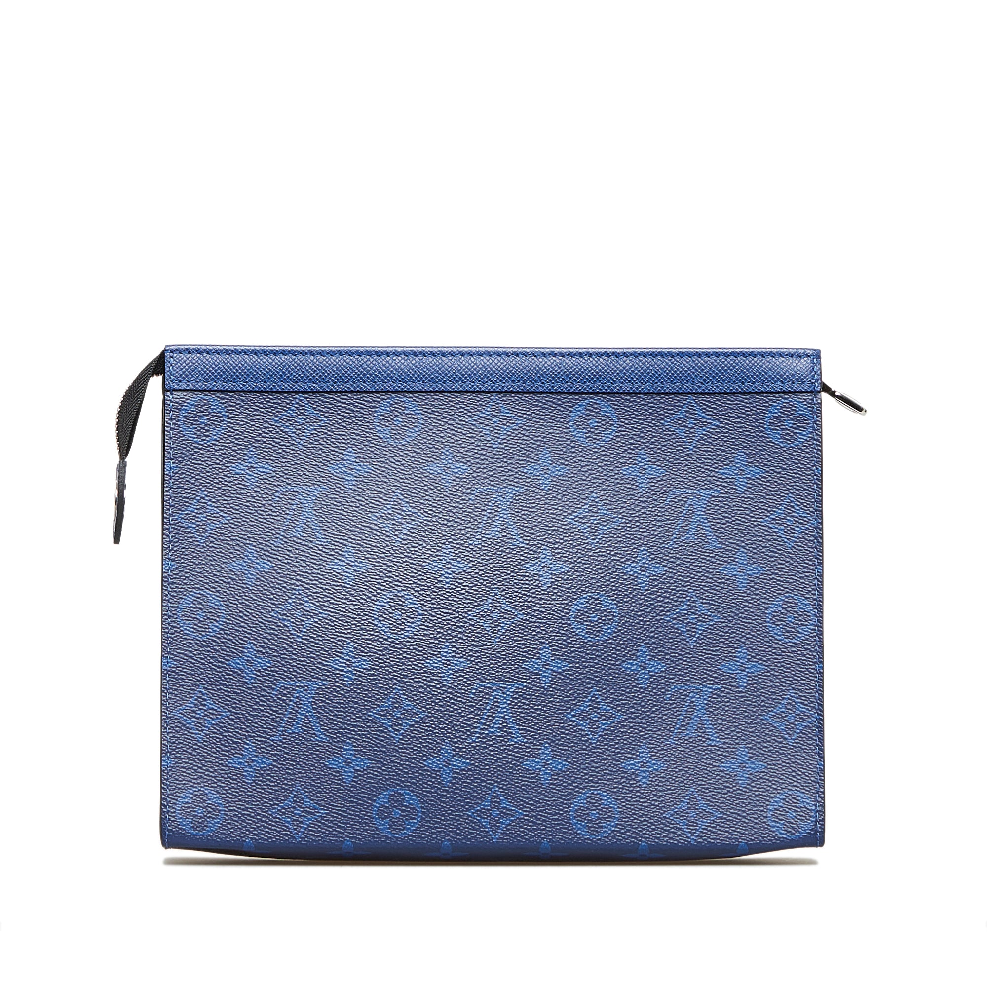 Louis Vuitton Pochette Voyage Monogram Eclipse Taiga Leather MM Pacific  Blue in Leather/Canvas with Silver-tone - US