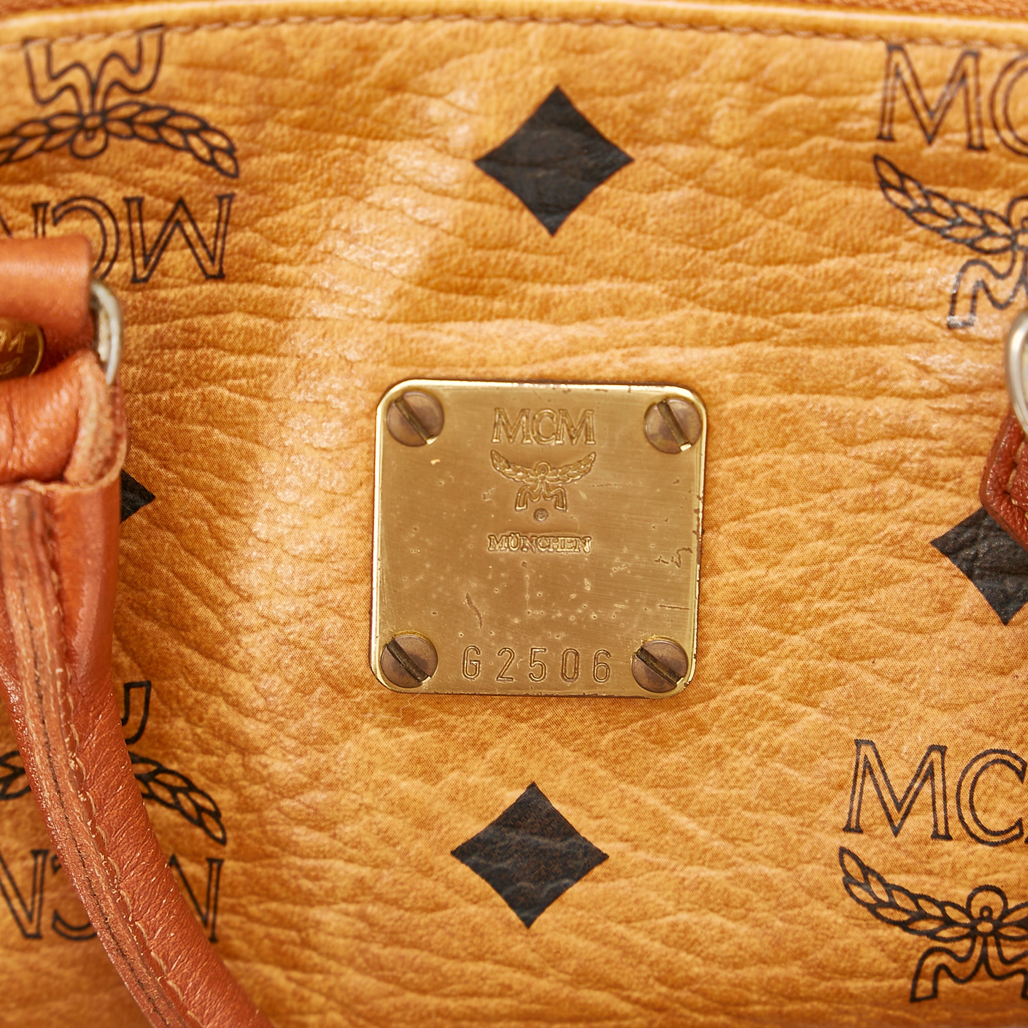 Brown MCM Visetos Leather Satchel – Designer Revival