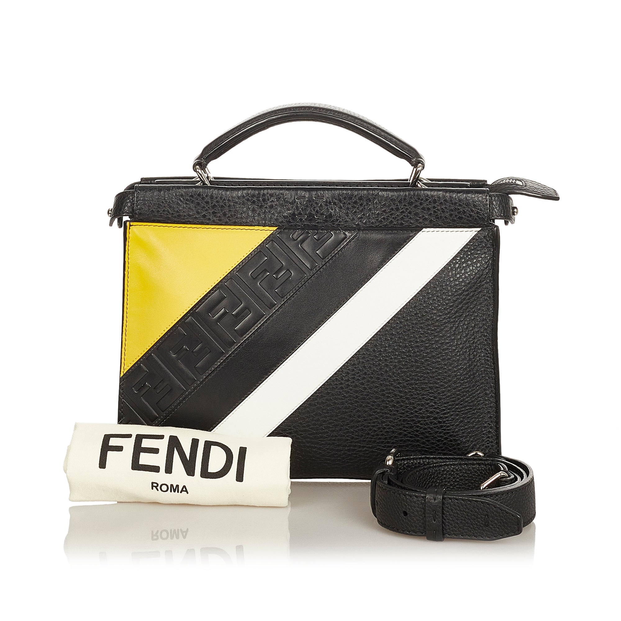 Fendi Fendi First Small Convertible Clutch in Black | MTYCI