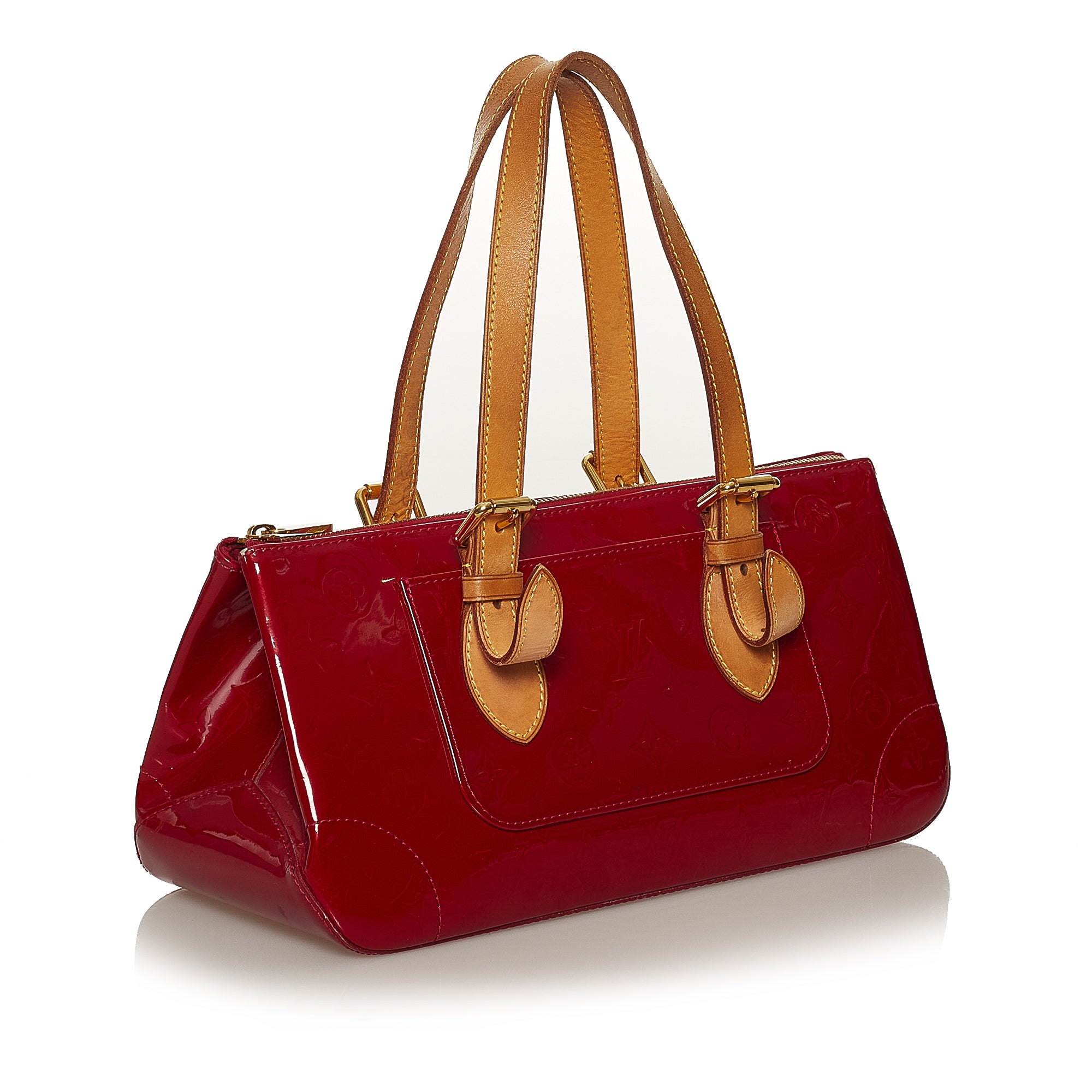 Rosewood patent leather handbag Louis Vuitton Red in Patent leather -  23007941