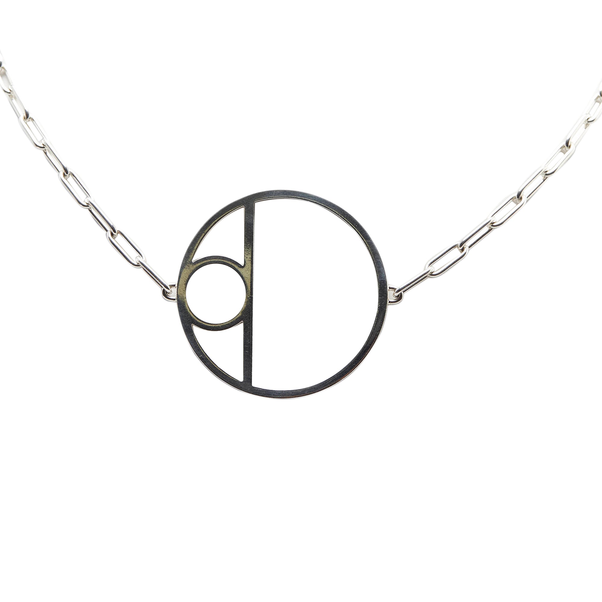 Silver Louis Vuitton Damier Black Necklace, Cra-wallonieShops Revival
