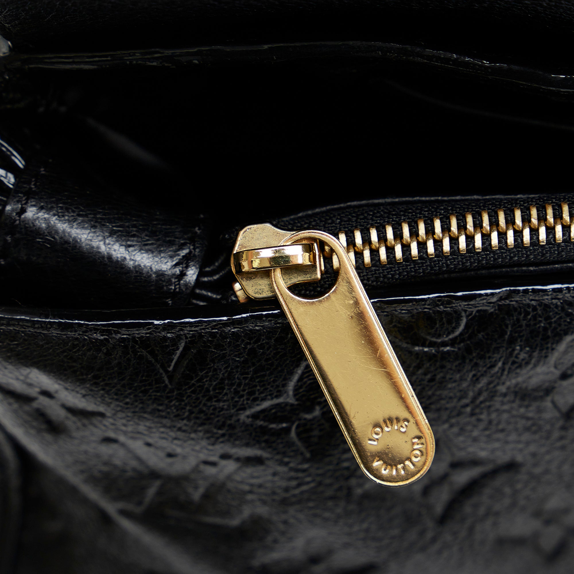 Louis Vuitton Black Monogram Empreinte Leather Twice Bag Louis