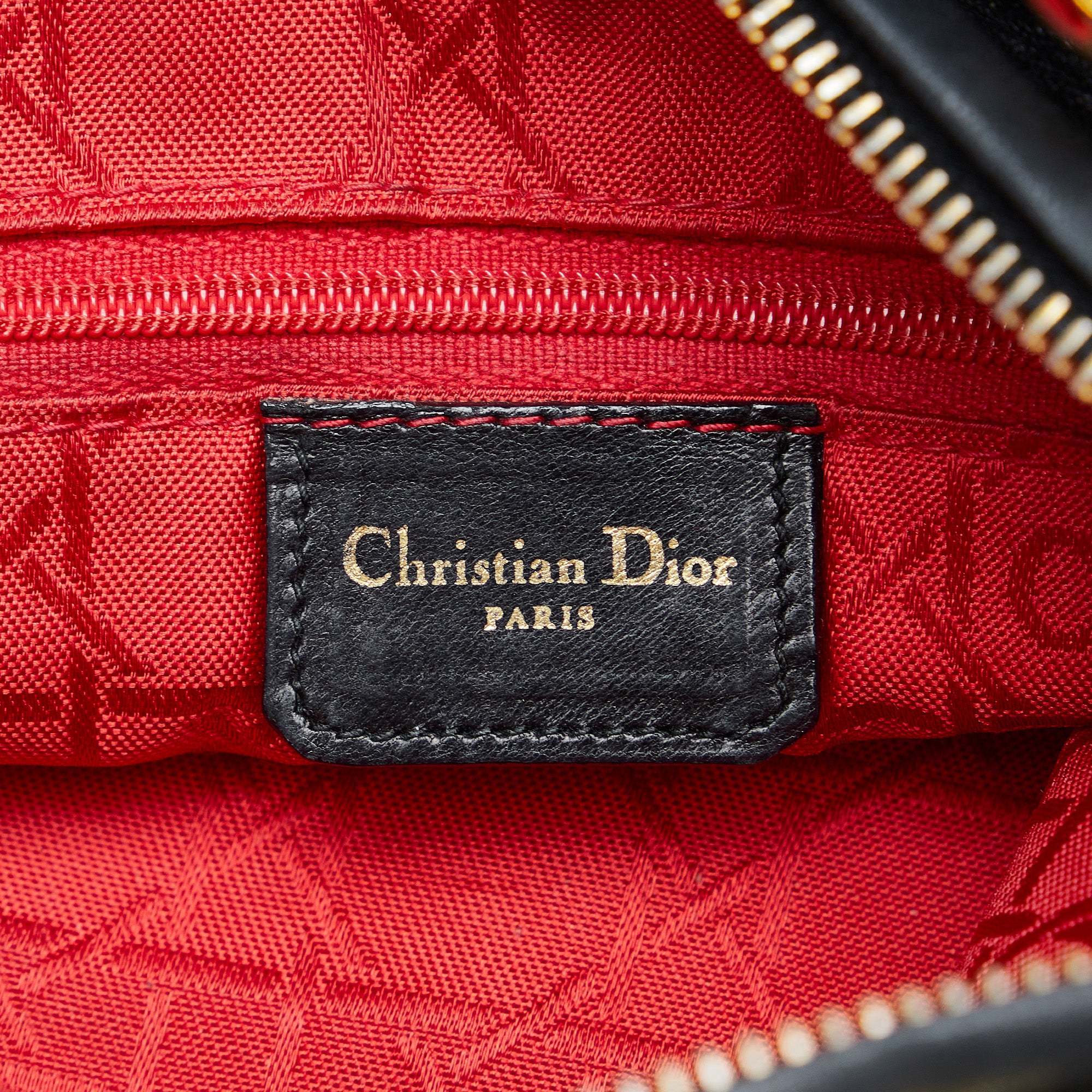 Christian Dior Pre-owned Cannage Lady Dior Handbag - Red