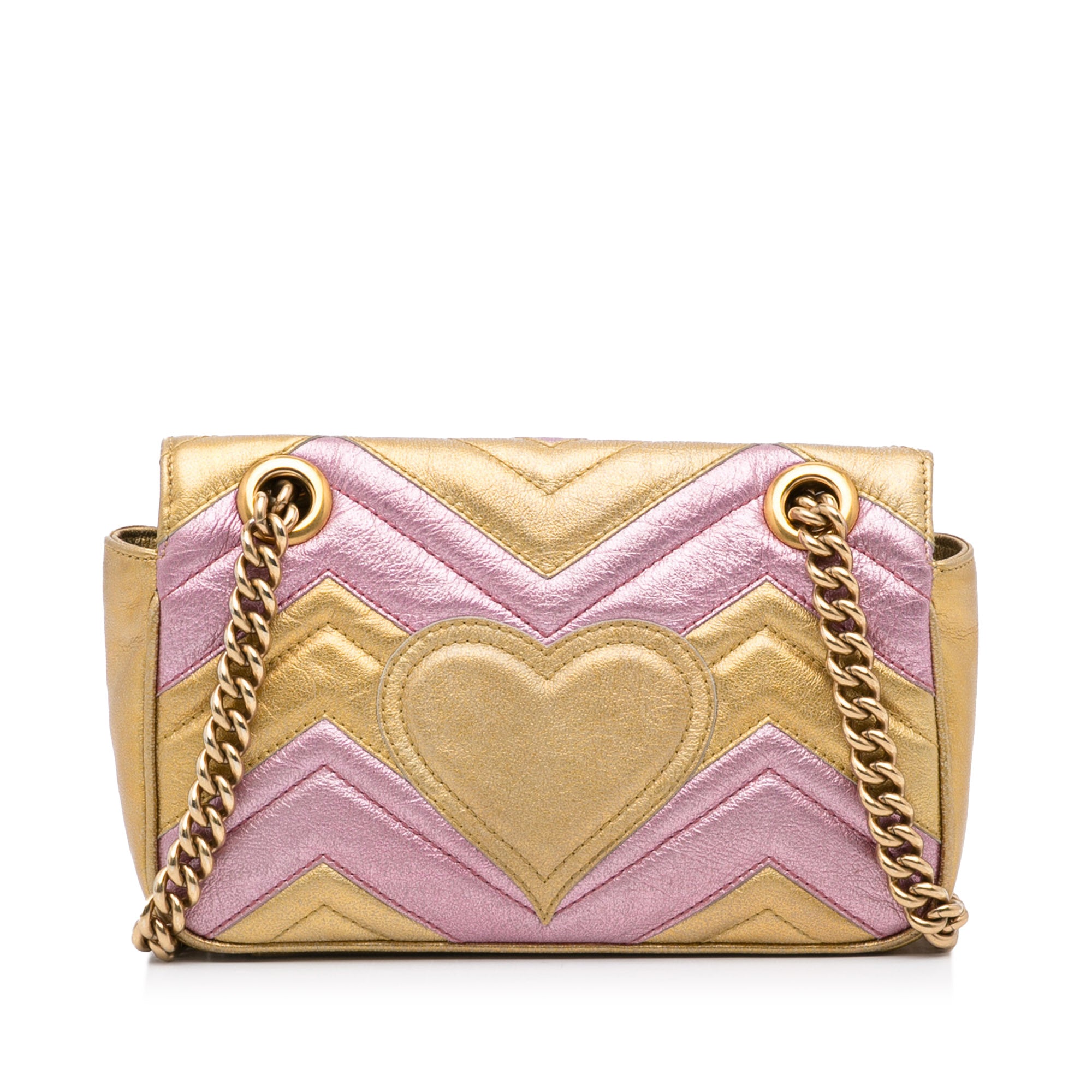 Gucci GG Marmont Matelasse Velvet Small Pink in Velvet with Gold