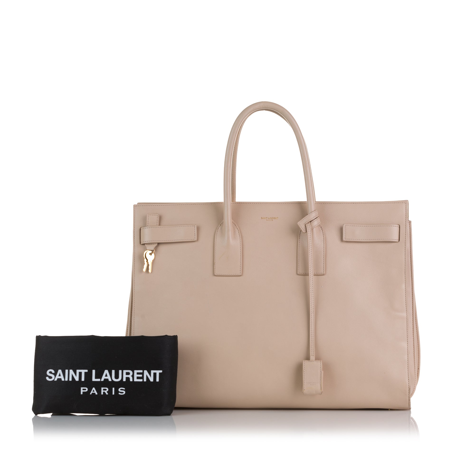 Sac De Jour Small Leather Tote Bag in Brown - Saint Laurent