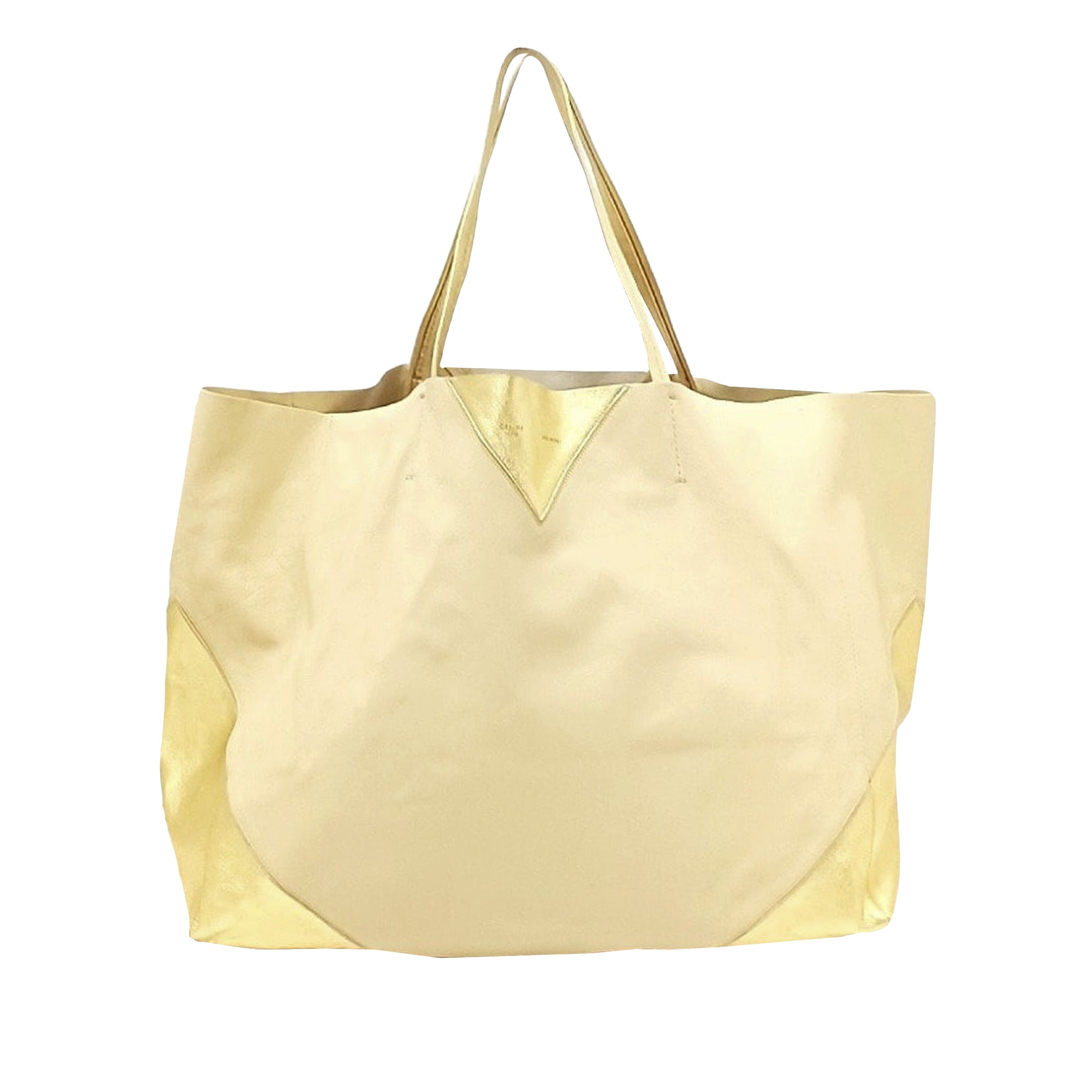 CELINE logo Tote Bag Horizontal Cabas Tote Bag Canvas/Leather White