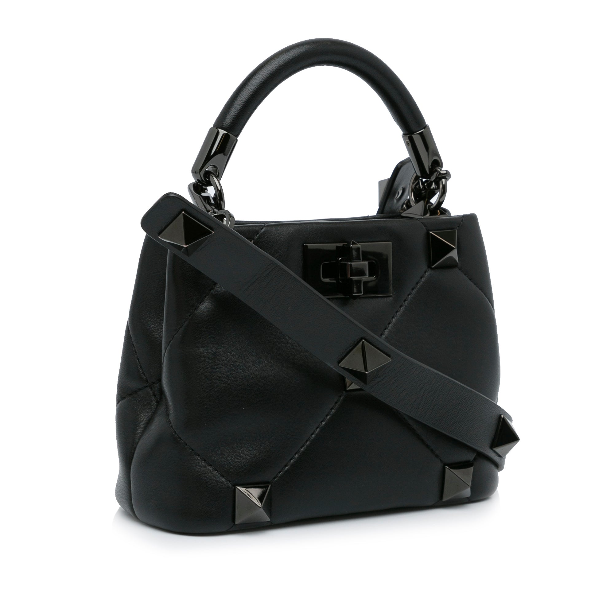  Valentino Satchel, Black : Ropa, Zapatos y Joyería