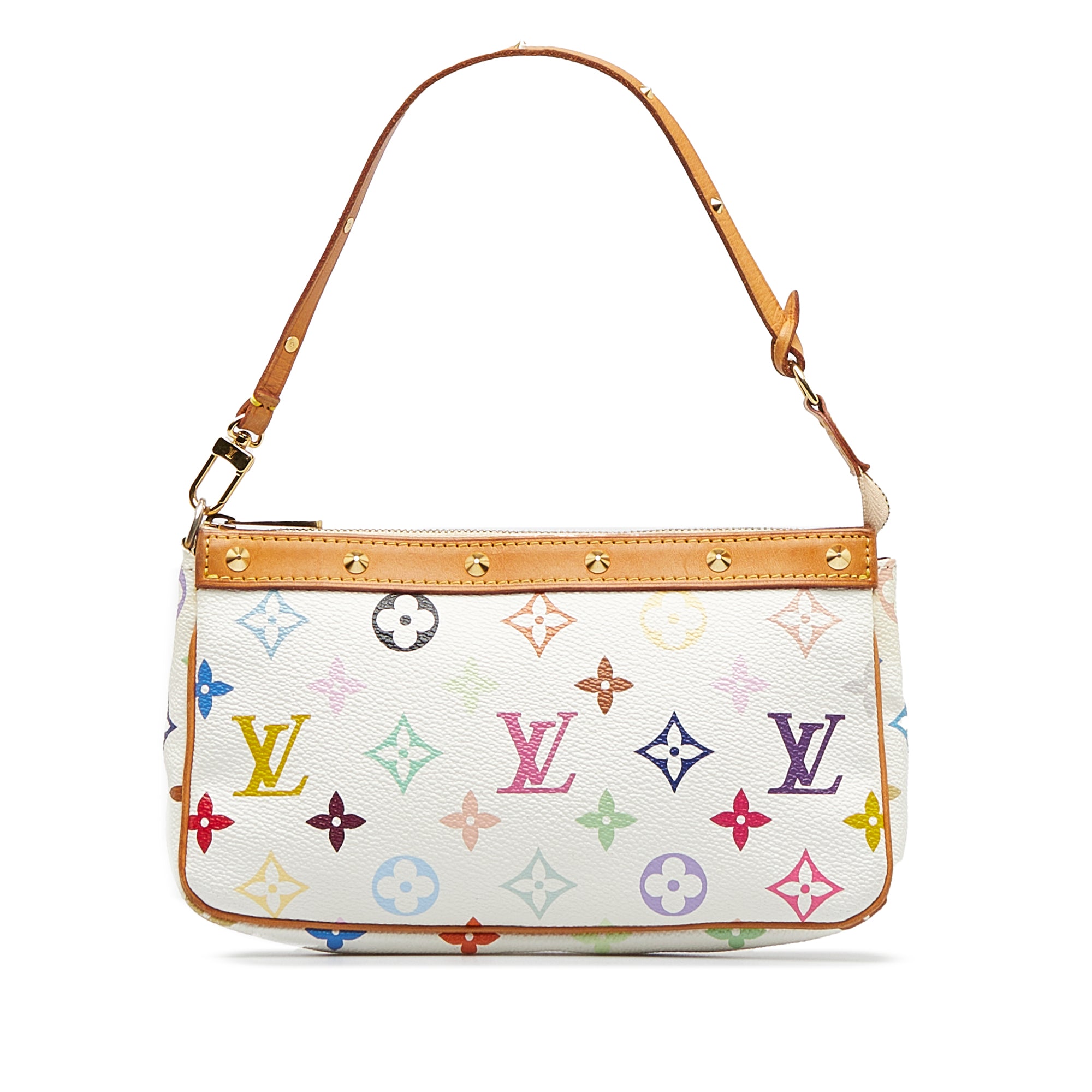 Louis Vuitton - Authenticated Pochette Accessoire Handbag - Leather White for Women, Very Good Condition