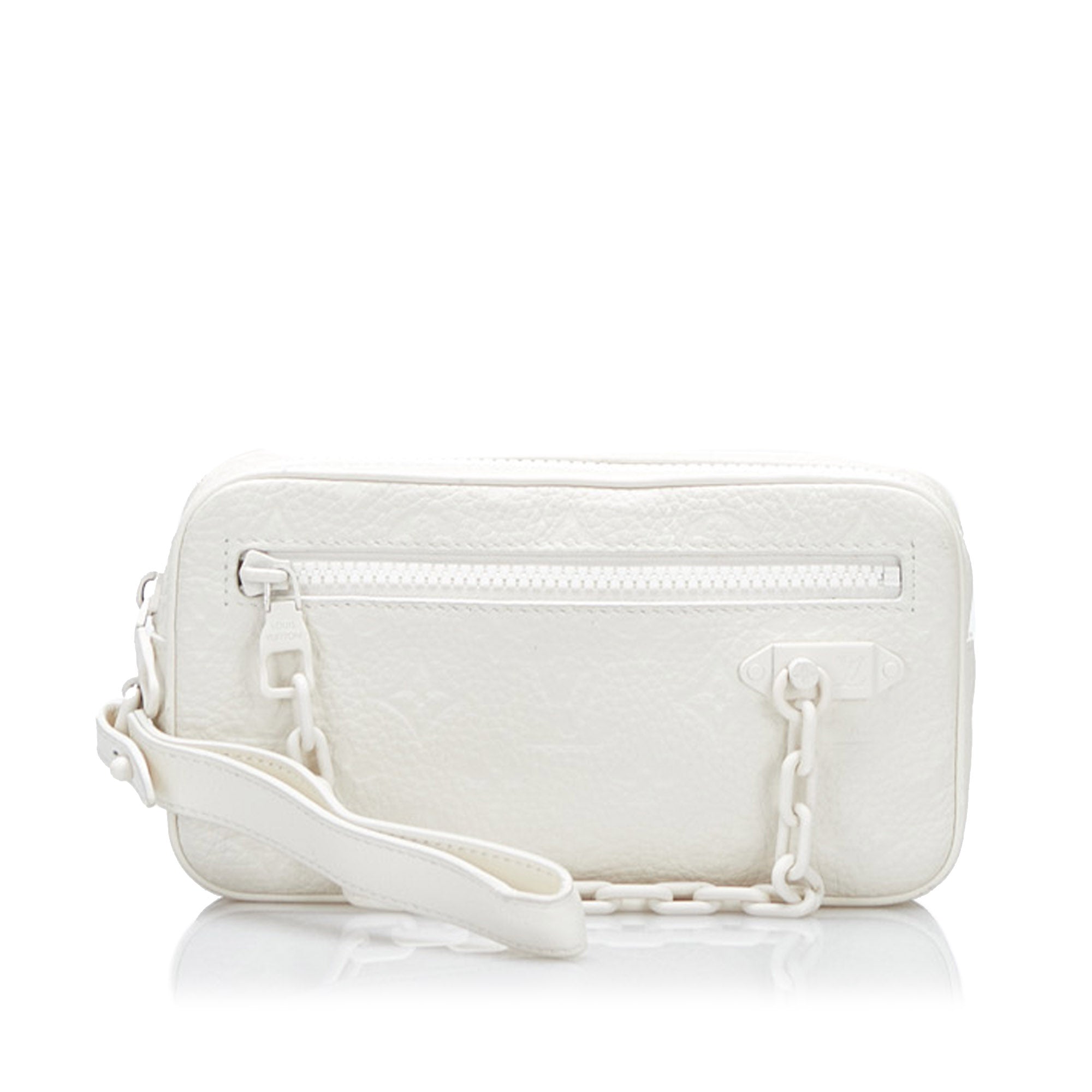 Louis Vuitton Pochette Volga Monogram Clutch Bag White