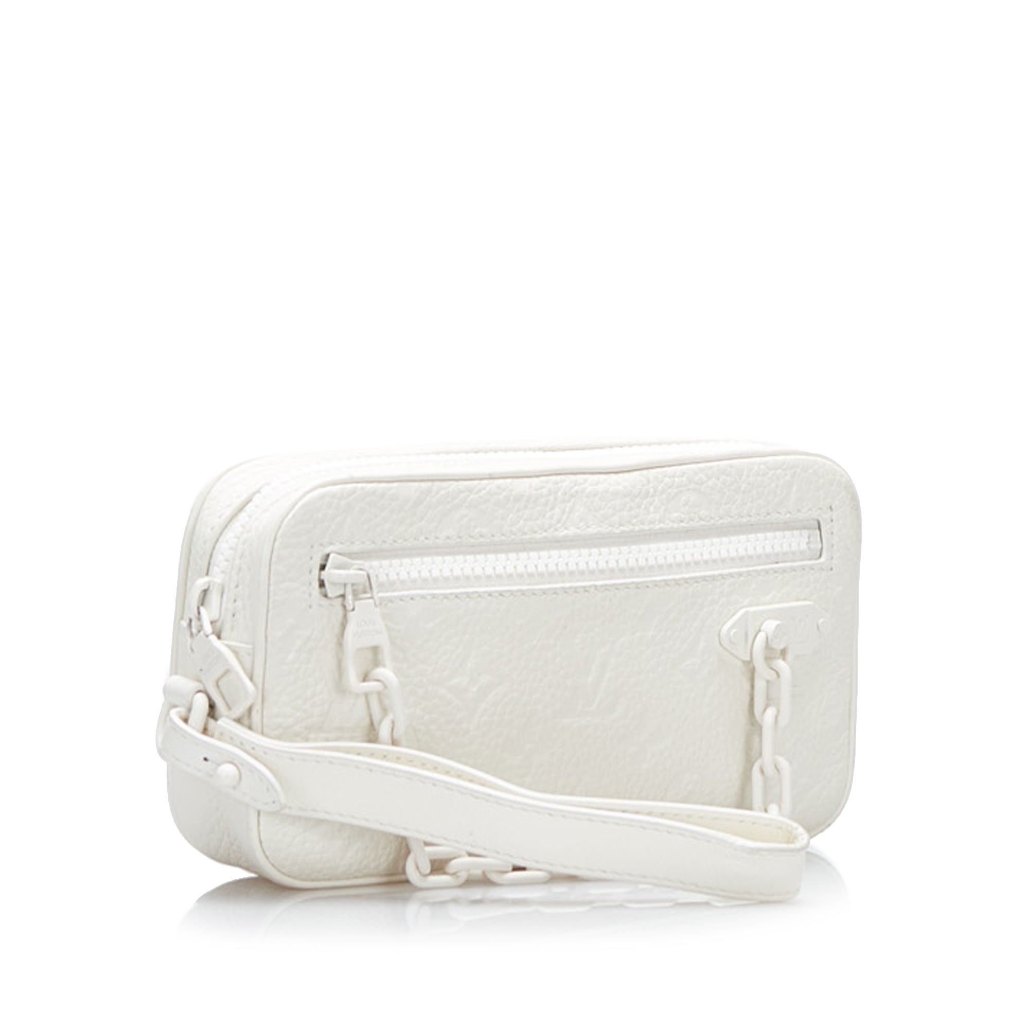 Louis Vuitton Pochette Volga Monogram White in Taurillon Leather