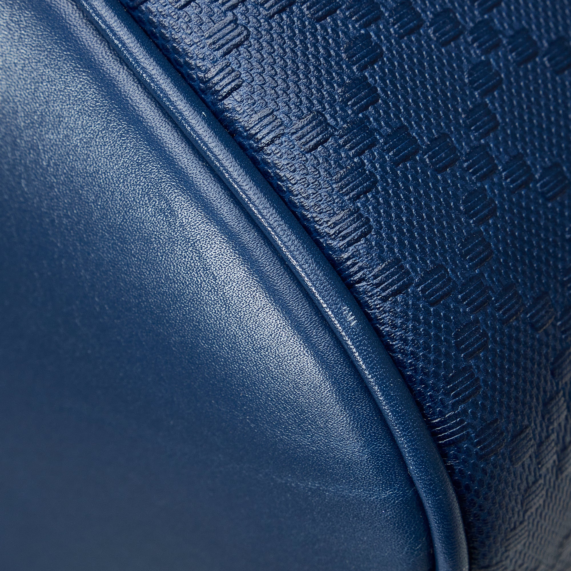 GUCCI 353394 Diamante Hand Bag Duffle Bag PVC/Leather blue