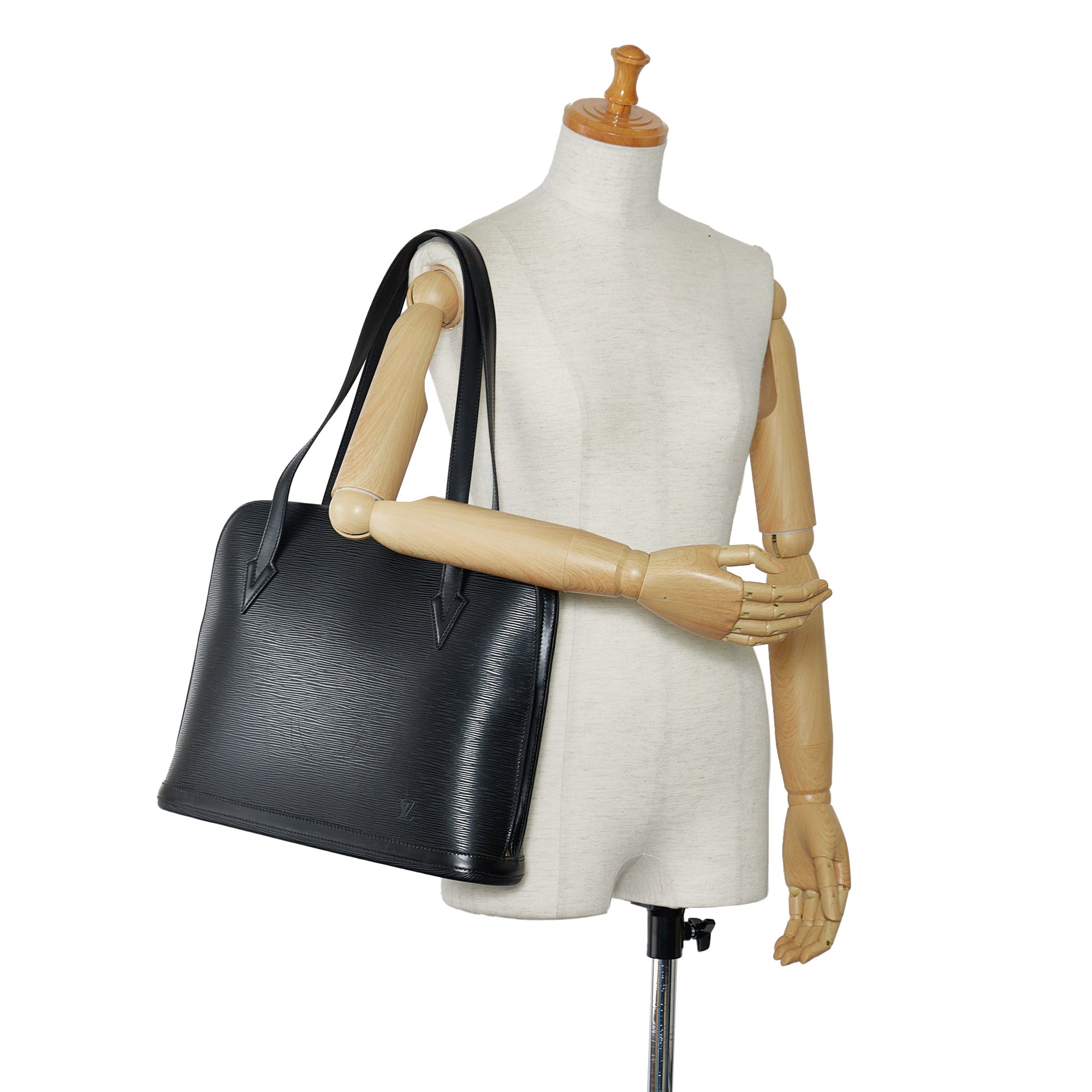 Louis Vuitton Pre-Owned Black Lussac Epi Leather Handbag