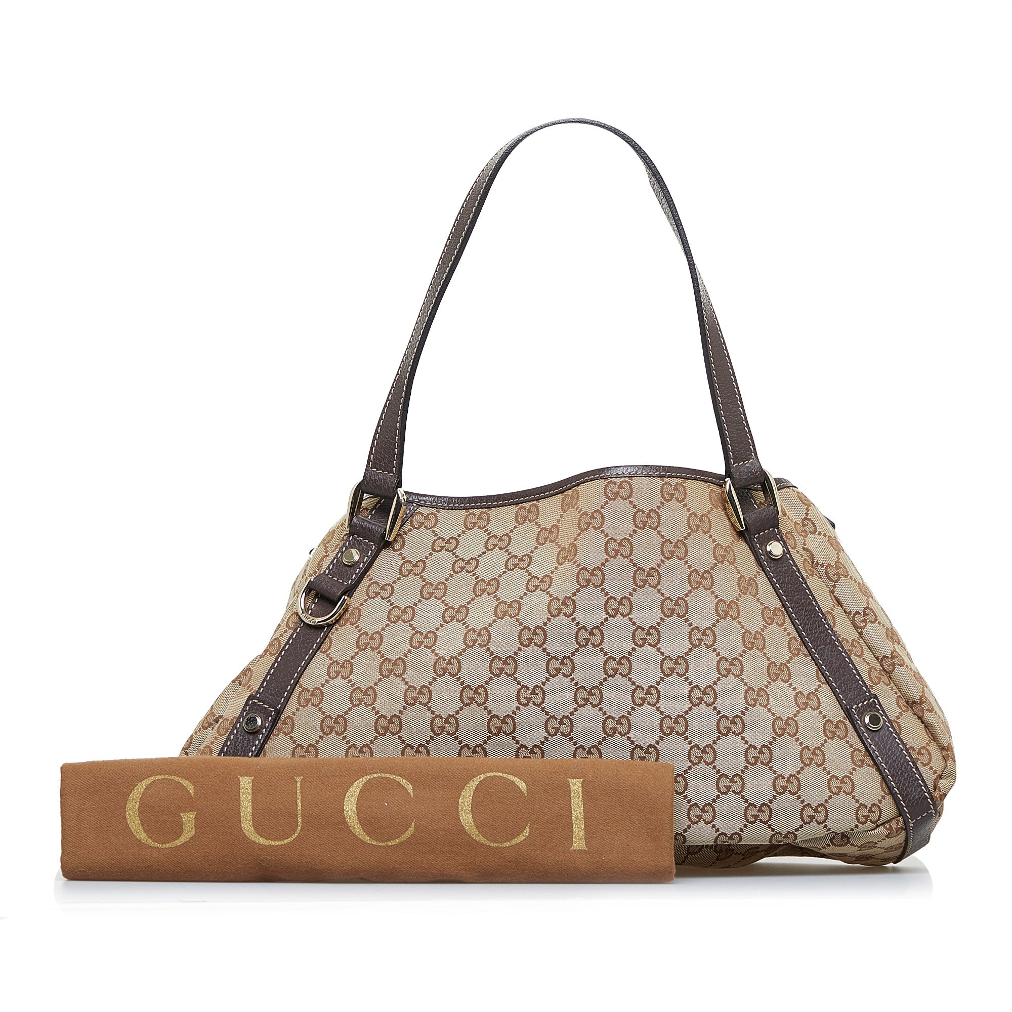 Authenticated Used Gucci GG Plus shoulder bag beige x 