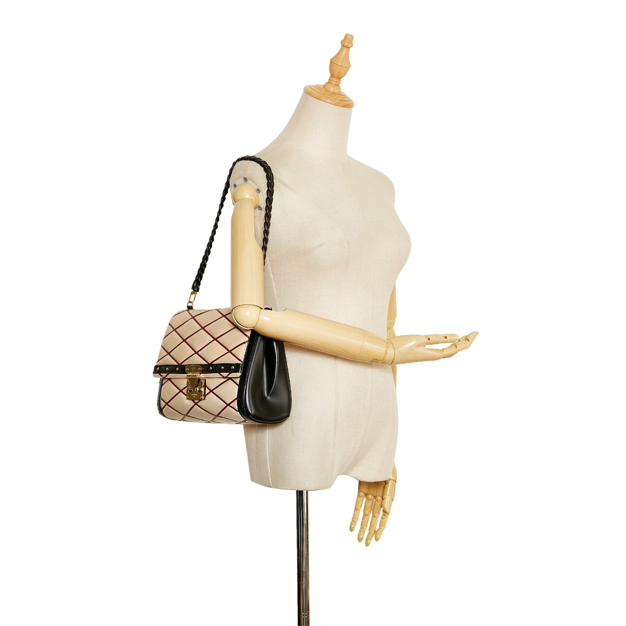 Brown Louis Vuitton Malletage Pochette Flap Bag, Cra-wallonieShops Revival