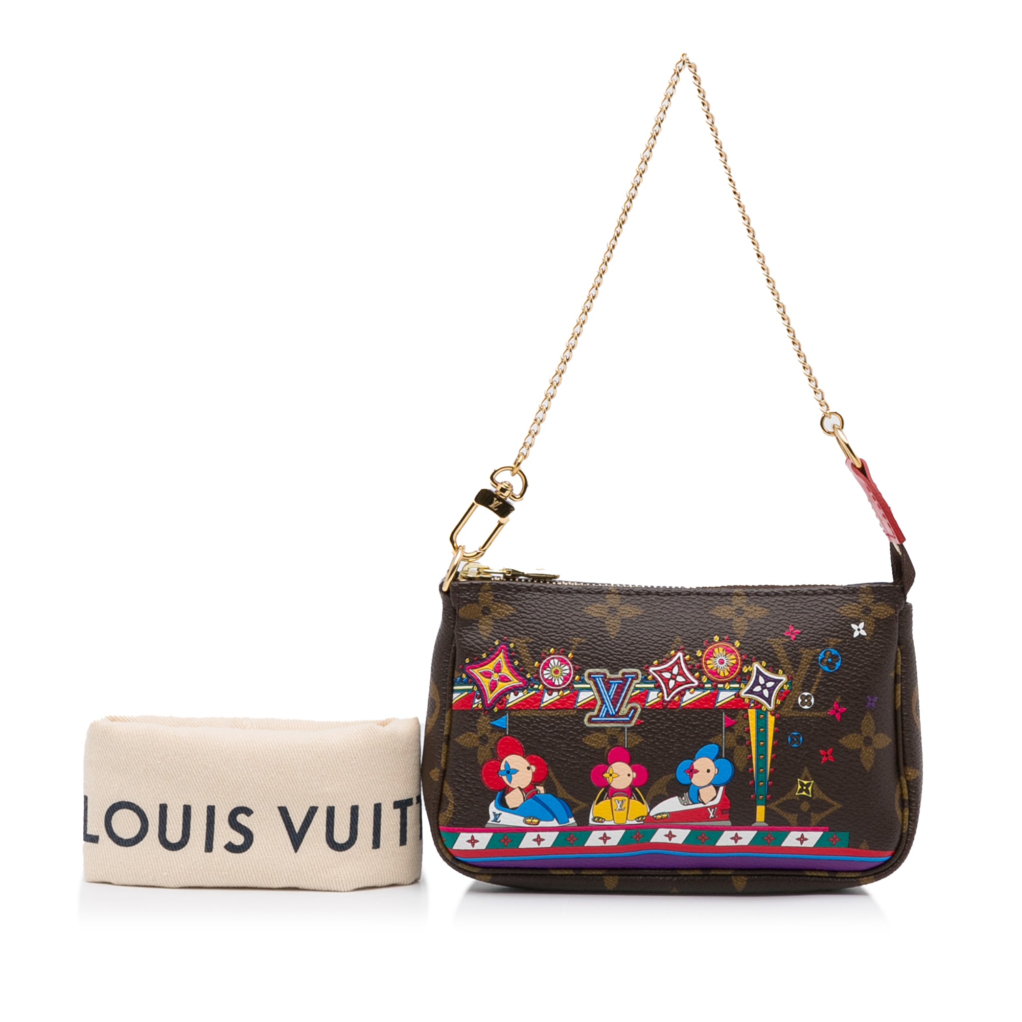 Louis Vuitton Monogram Mini Noe Bag Hand Bag Purse M42227, Brown Louis  Vuitton Mini Monogram Vivienne Christmas Pochette Accessoires Baguette