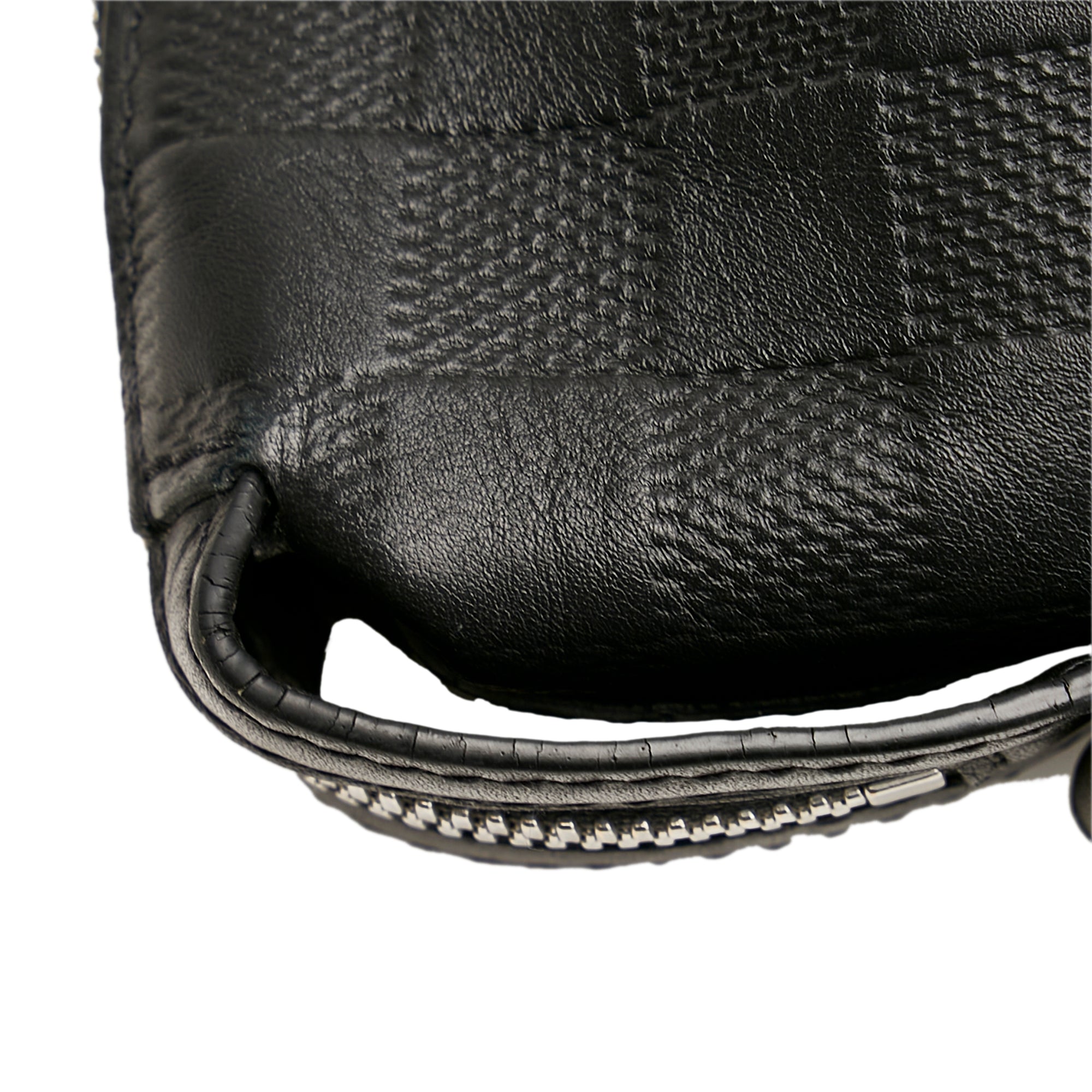 Louis Vuitton Black Damier Infini Discovery Pochette Leather Pony