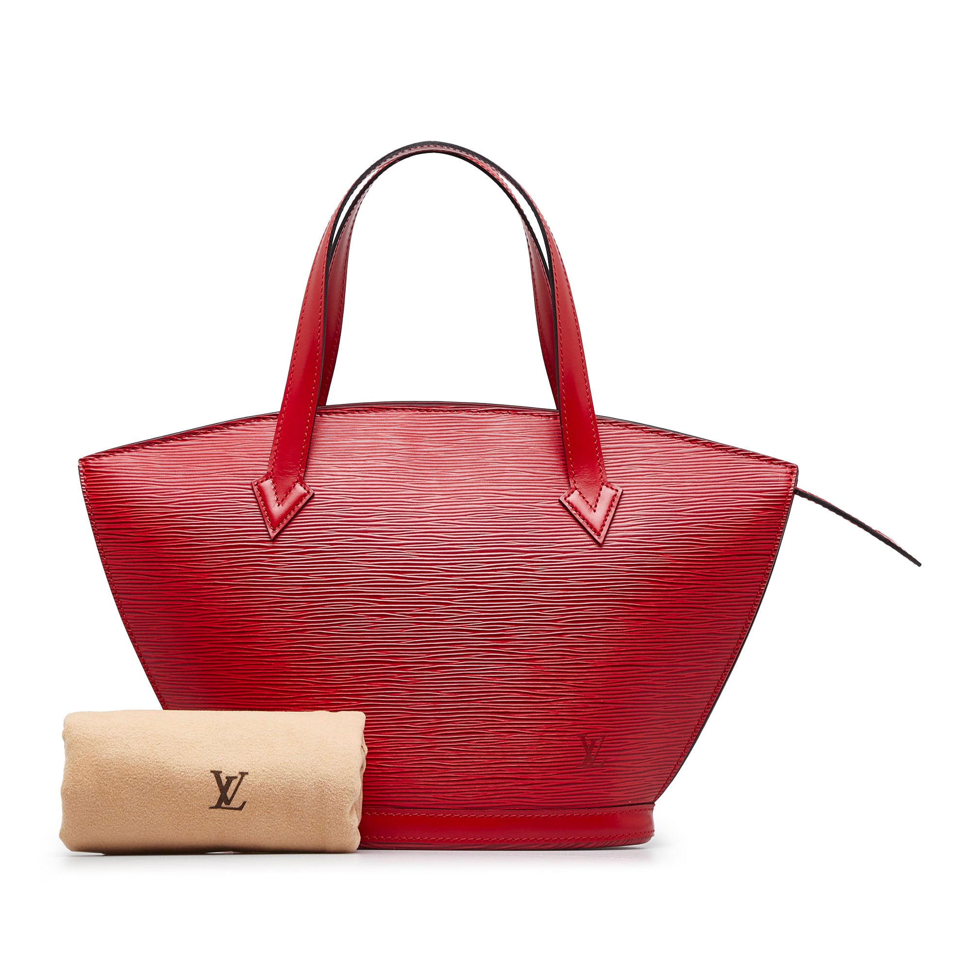 Authentic Louis Vuitton Red St Jacques Handbag Bag