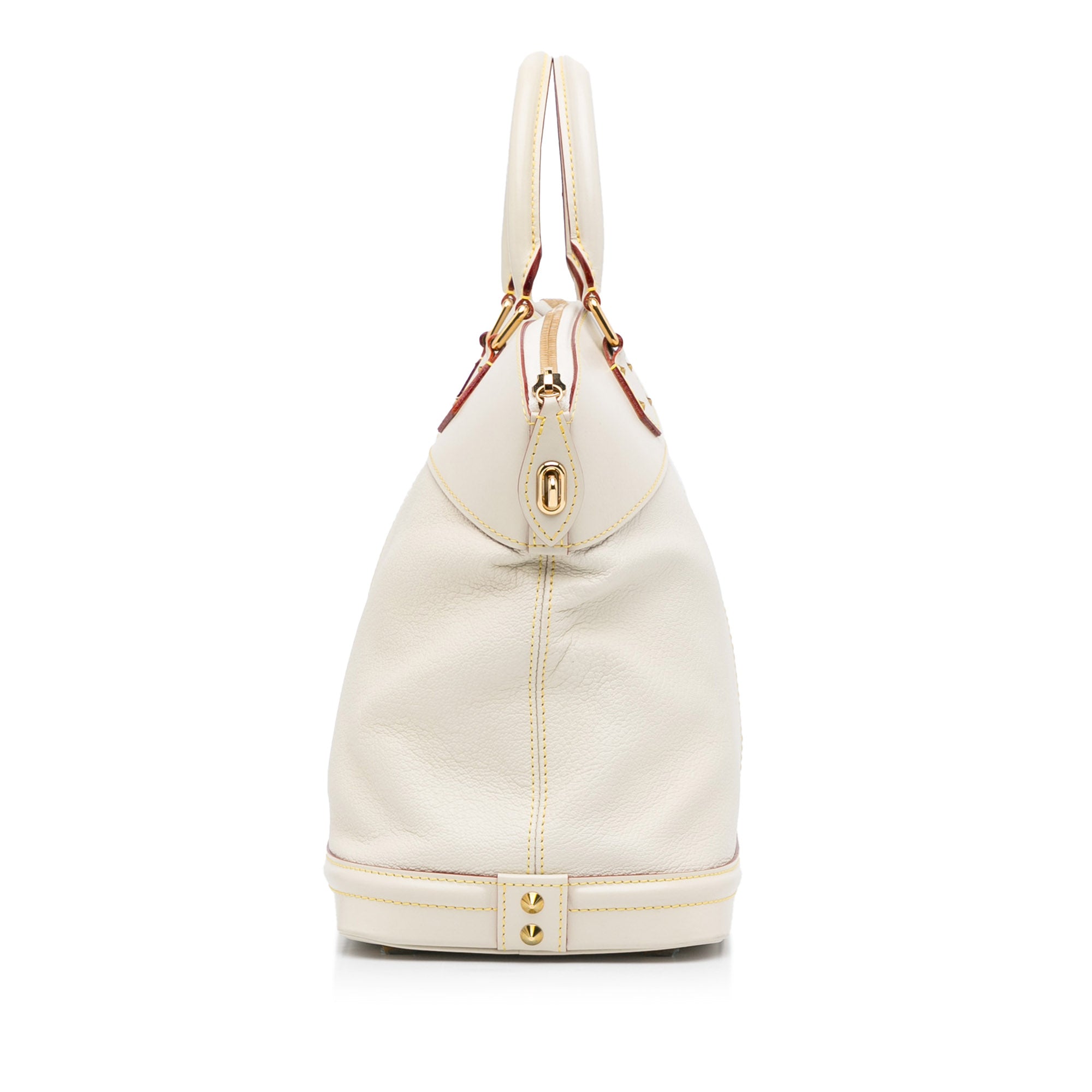 Louis Vuitton Lockit Handbag in Taupe Suhali Leather and Taupe