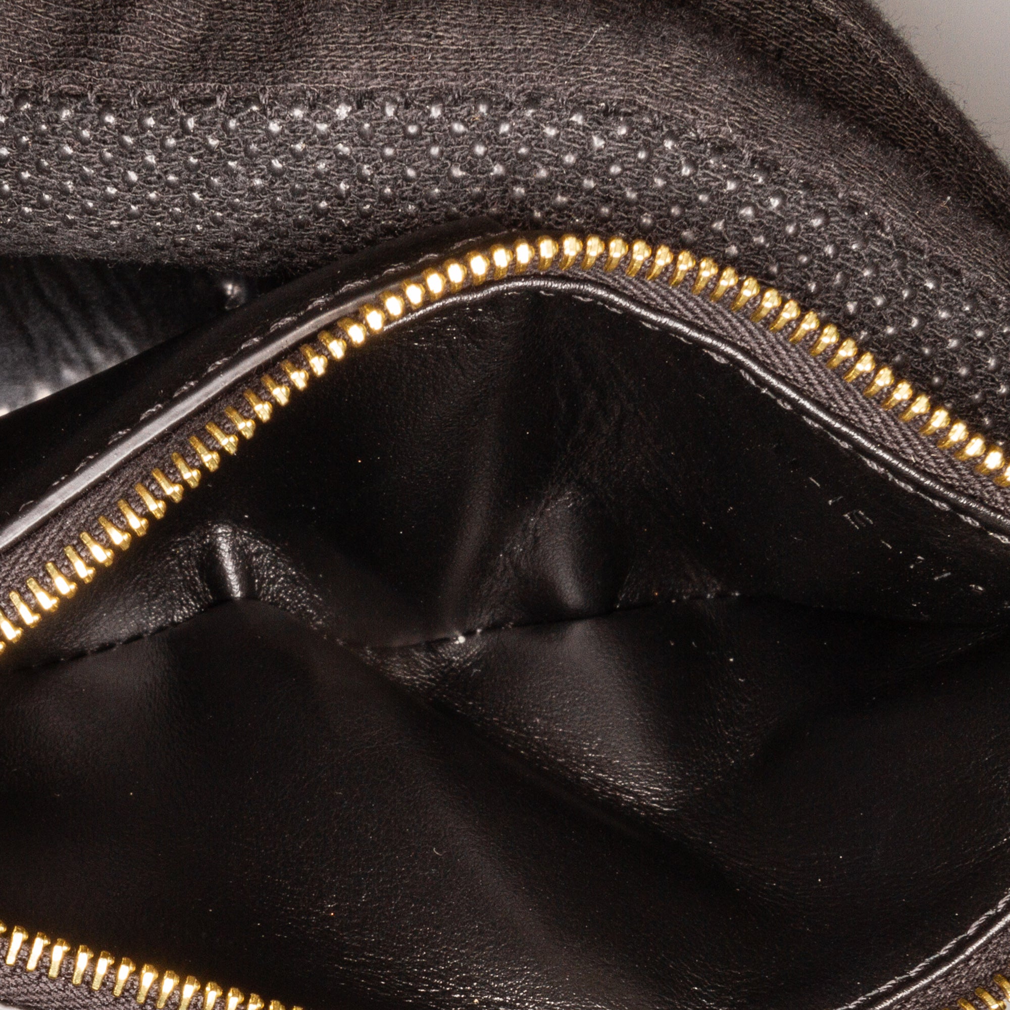Céline Celine Black C Bag Wallet On Chain Leather Pony-style