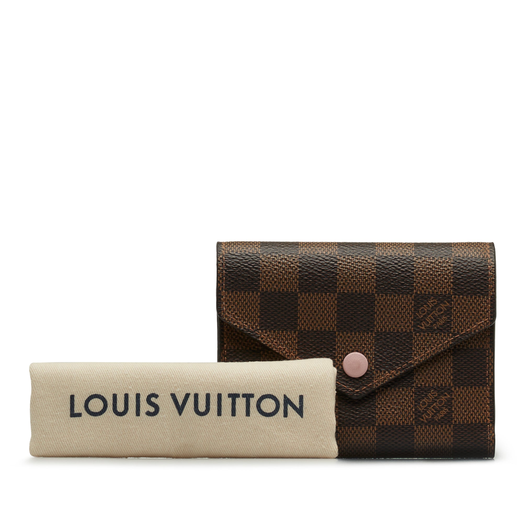 Brown Louis Vuitton Damier Ebene Victorine Small Wallets – Designer Revival