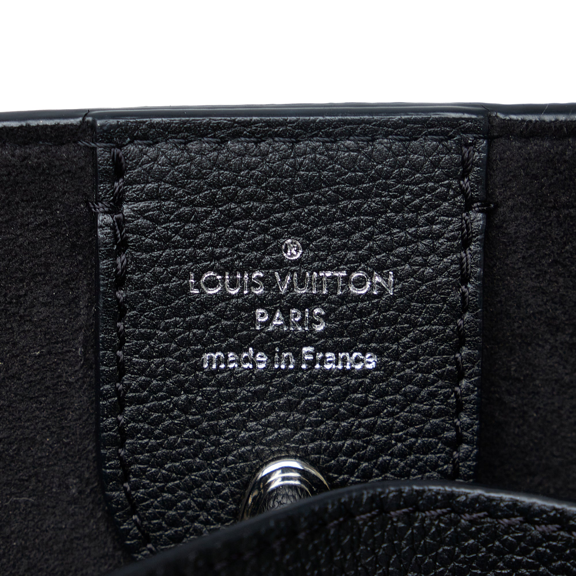 Louis Vuitton Black Grained Leather LockMe Go Tote by