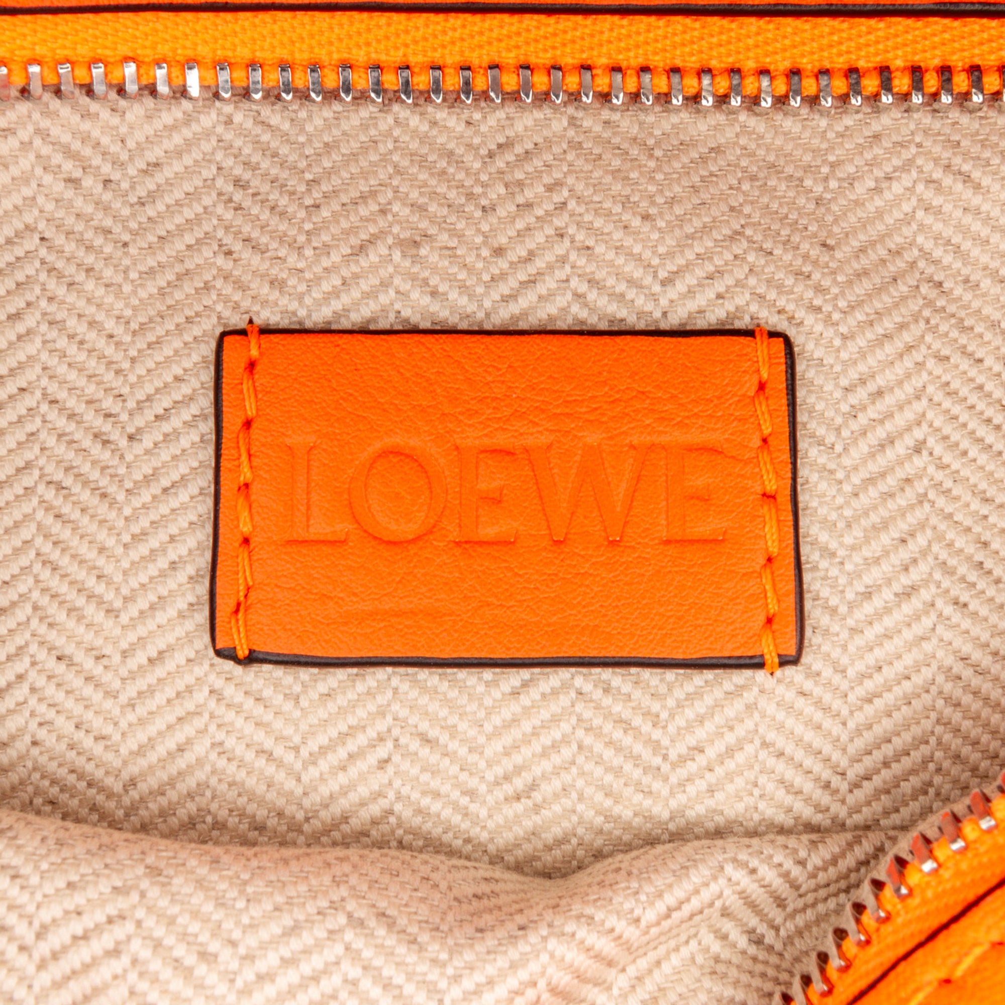 Loewe Beige/Orange Paula's Ibiza Raffia and Leather Crossbody Bag Loewe