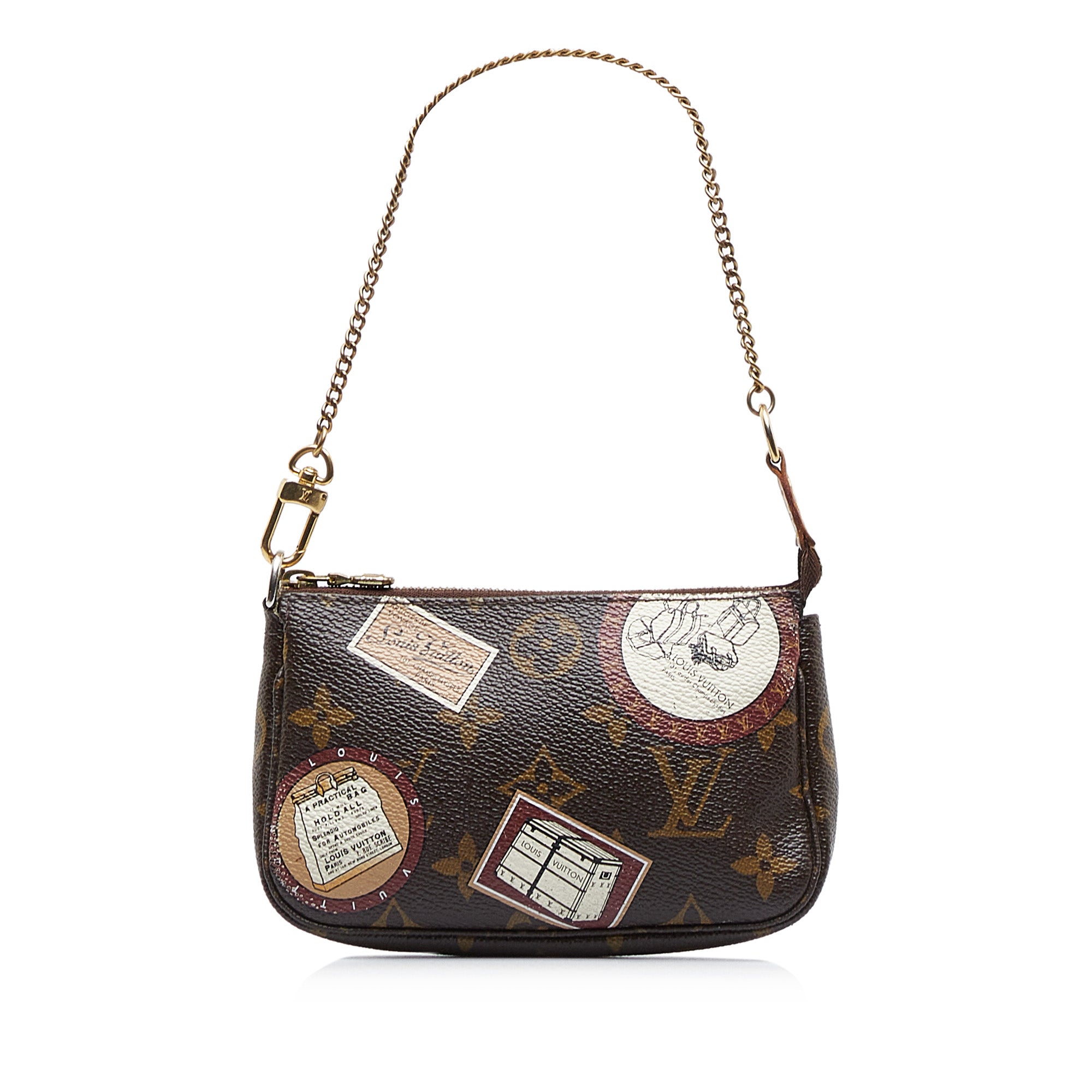 Louis Vuitton Monogram Canvas Mini Pochette Accessoires' In Brown