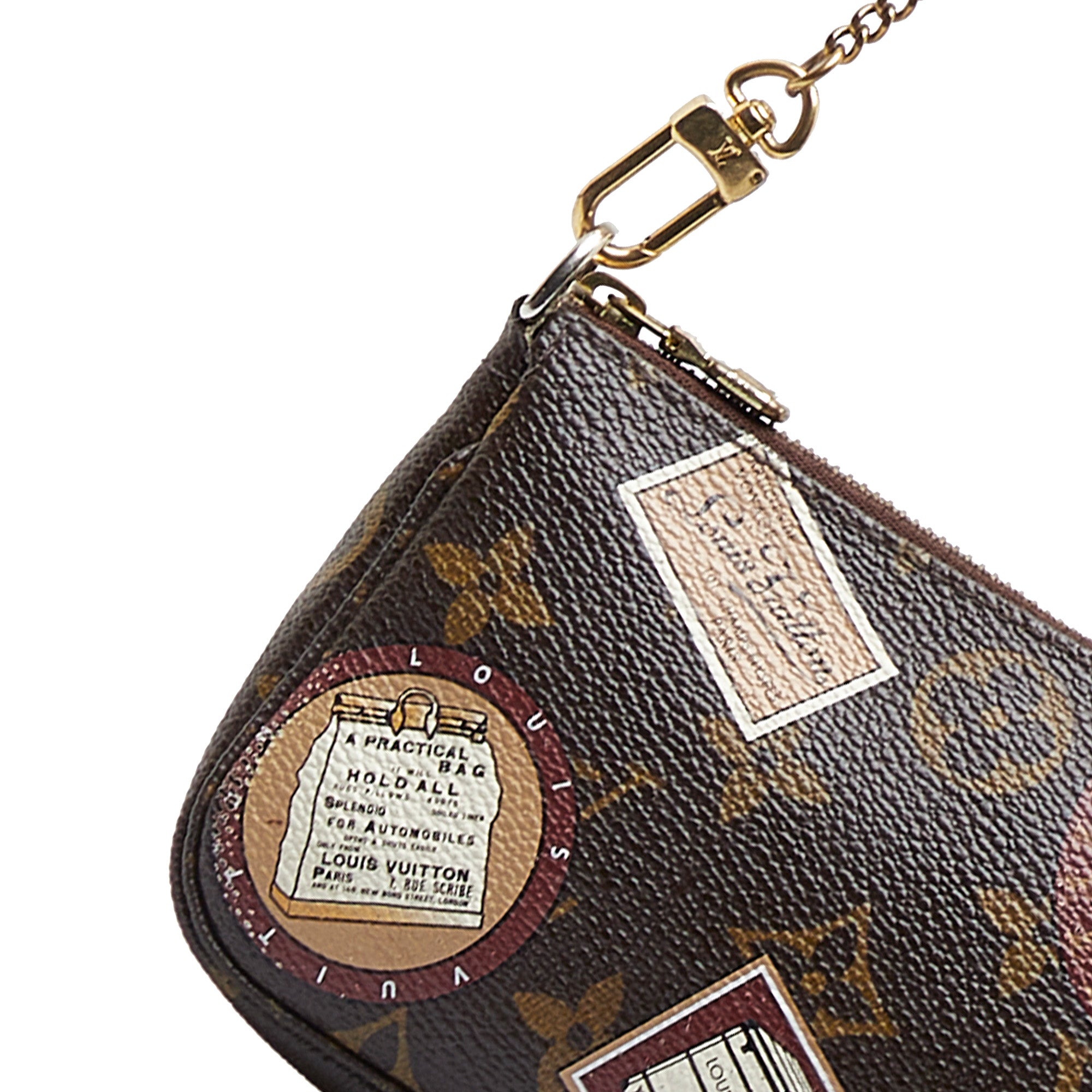 Brown Louis Vuitton Monogram Patch Mini Pochette Accessoires Baguette