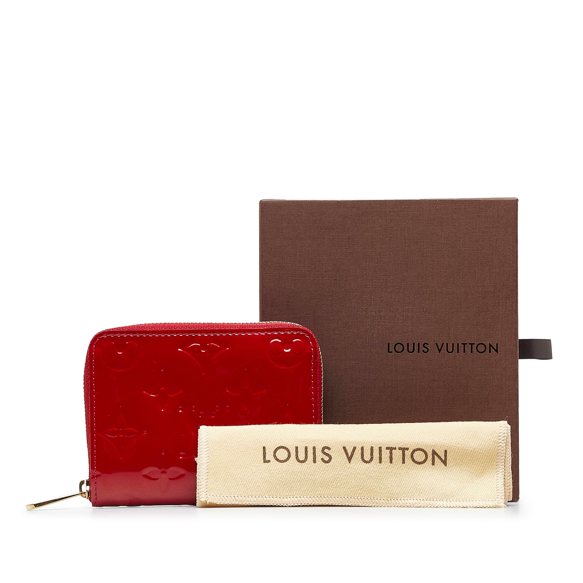 LOUIS VUITTON T Mens Black, Red Louis Vuitton Vernis Zippy Coin Pouch