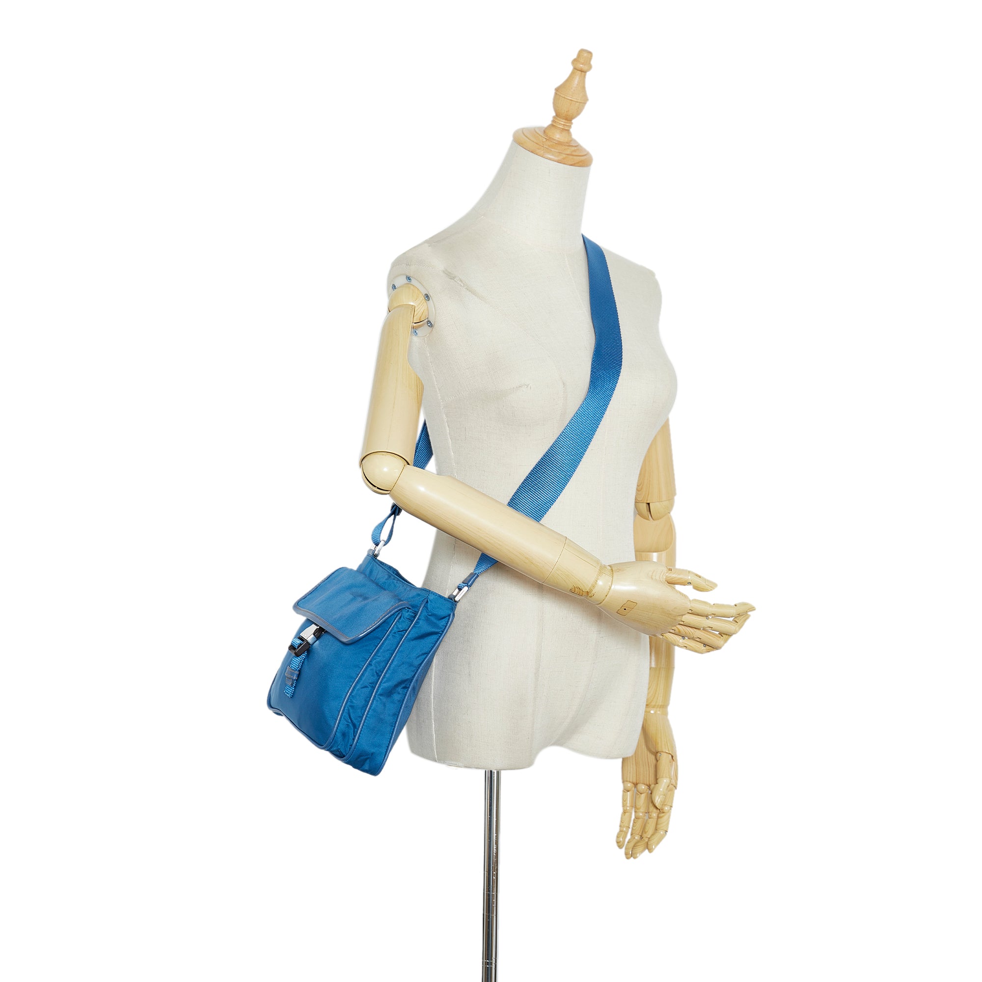 Blue Prada Tessuto Crossbody Bag – Designer Revival