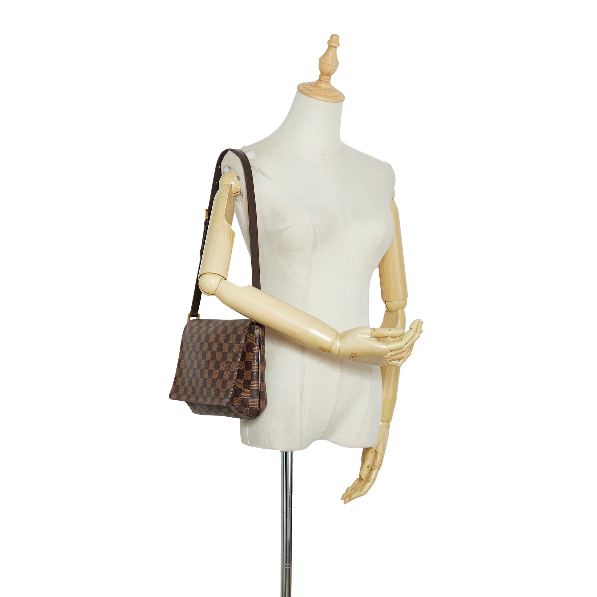 Brown Damier Ebene Crossbody Strap for Louis Vuitton Pochette Accessoires