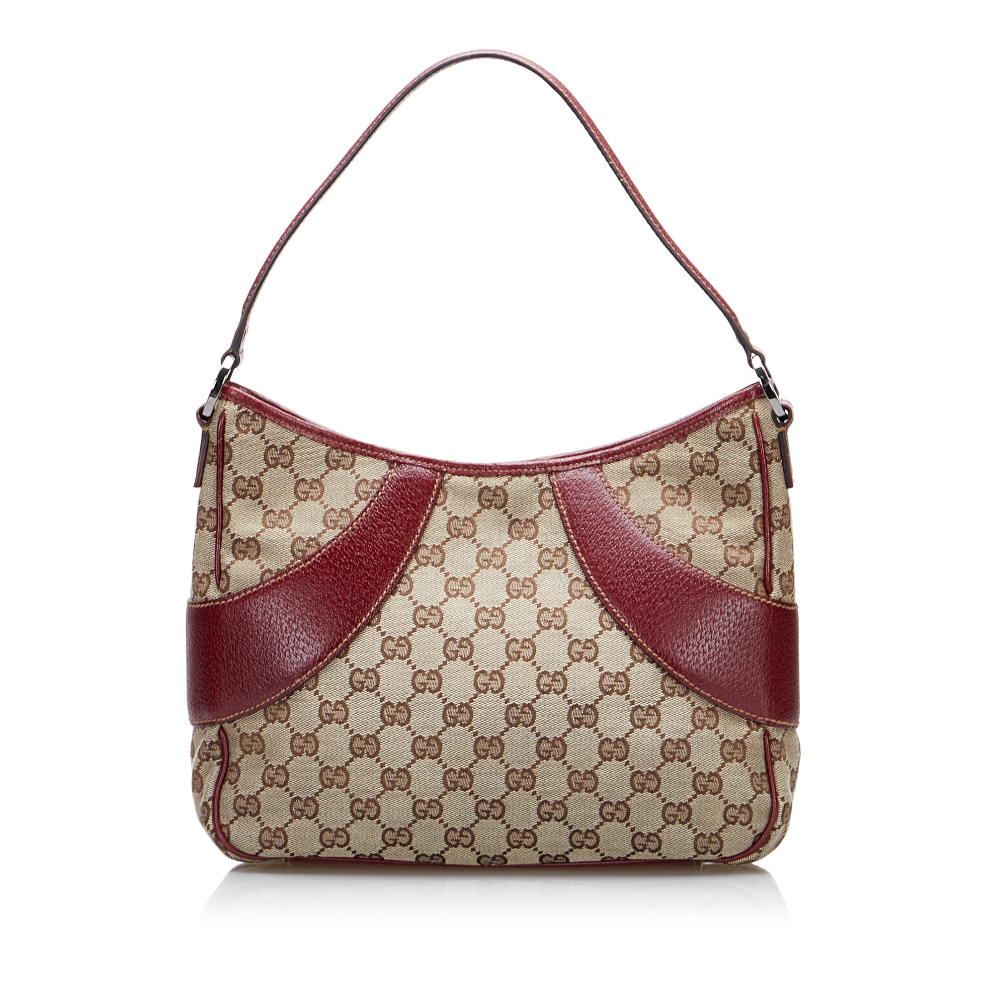 GUCCI Shoulder Bag 113013 Square type GG canvas/leather Brown