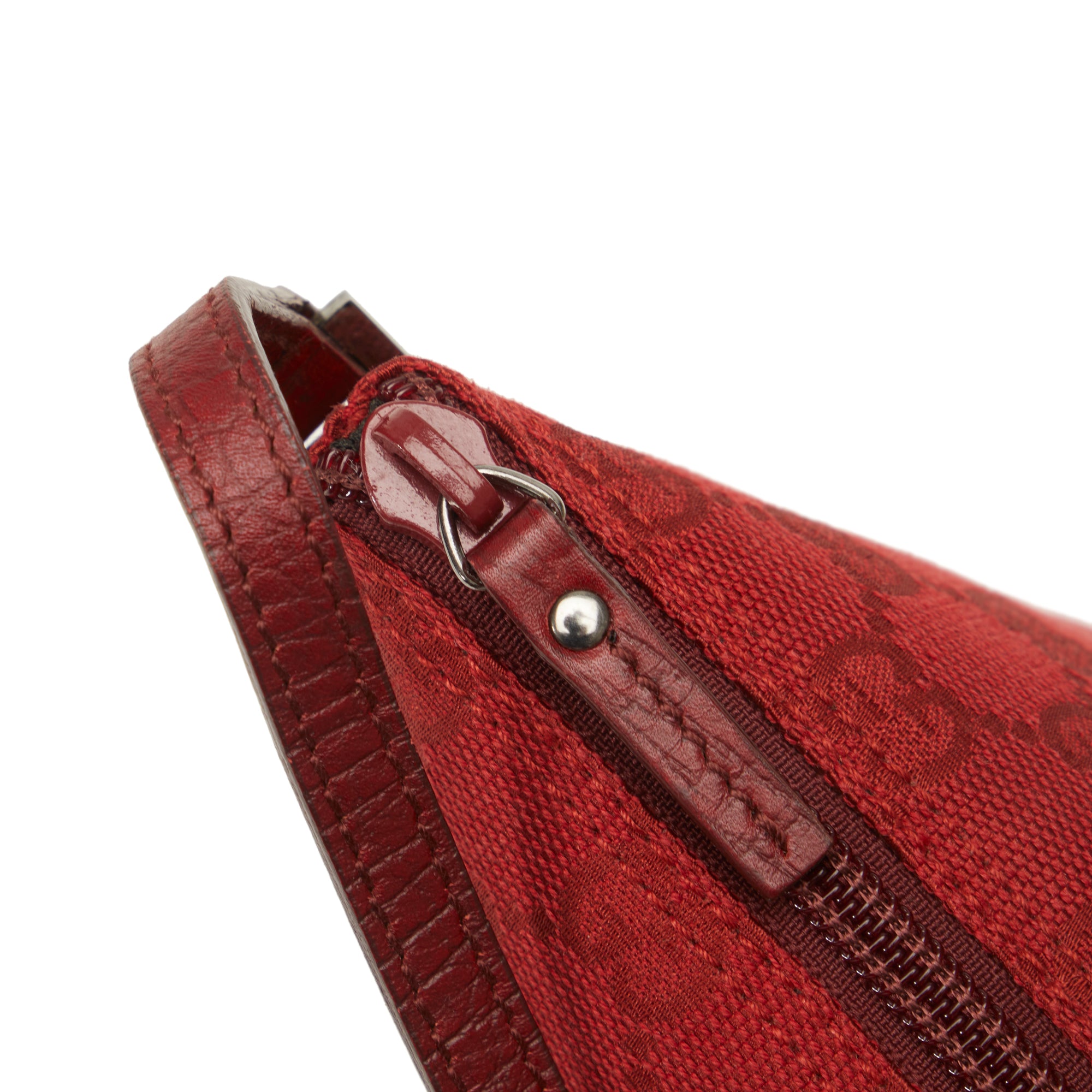 Red Gucci GG Canvas Boat Baguette – Designer Revival